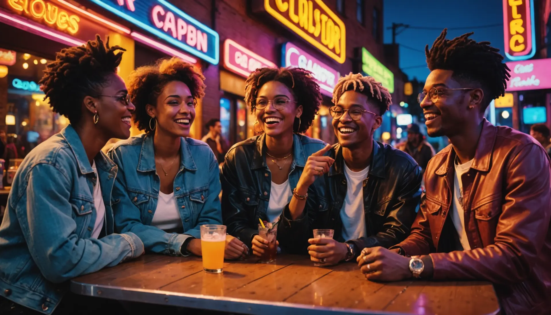 Illustration showing queer friends reacting and saying what is a mook gay slang