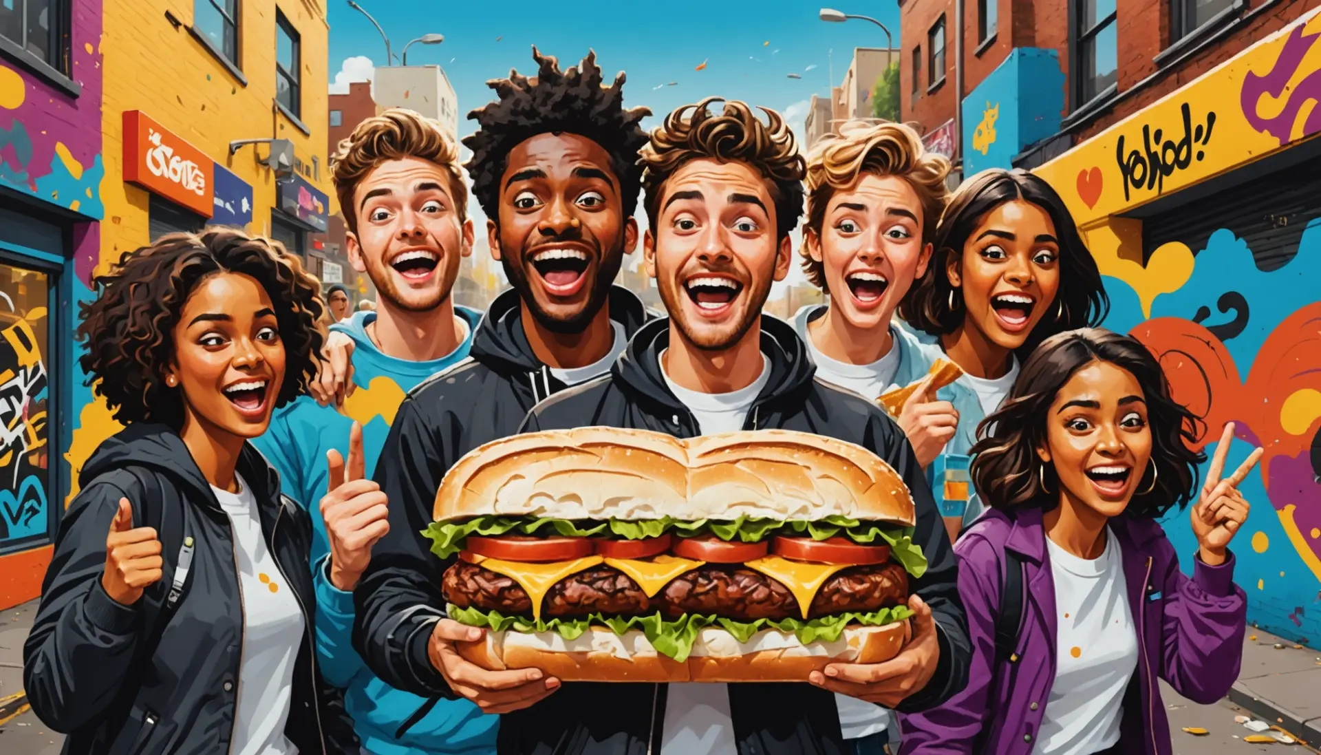 Playful editorial illustration representing urban dictionary vegemite sandwich