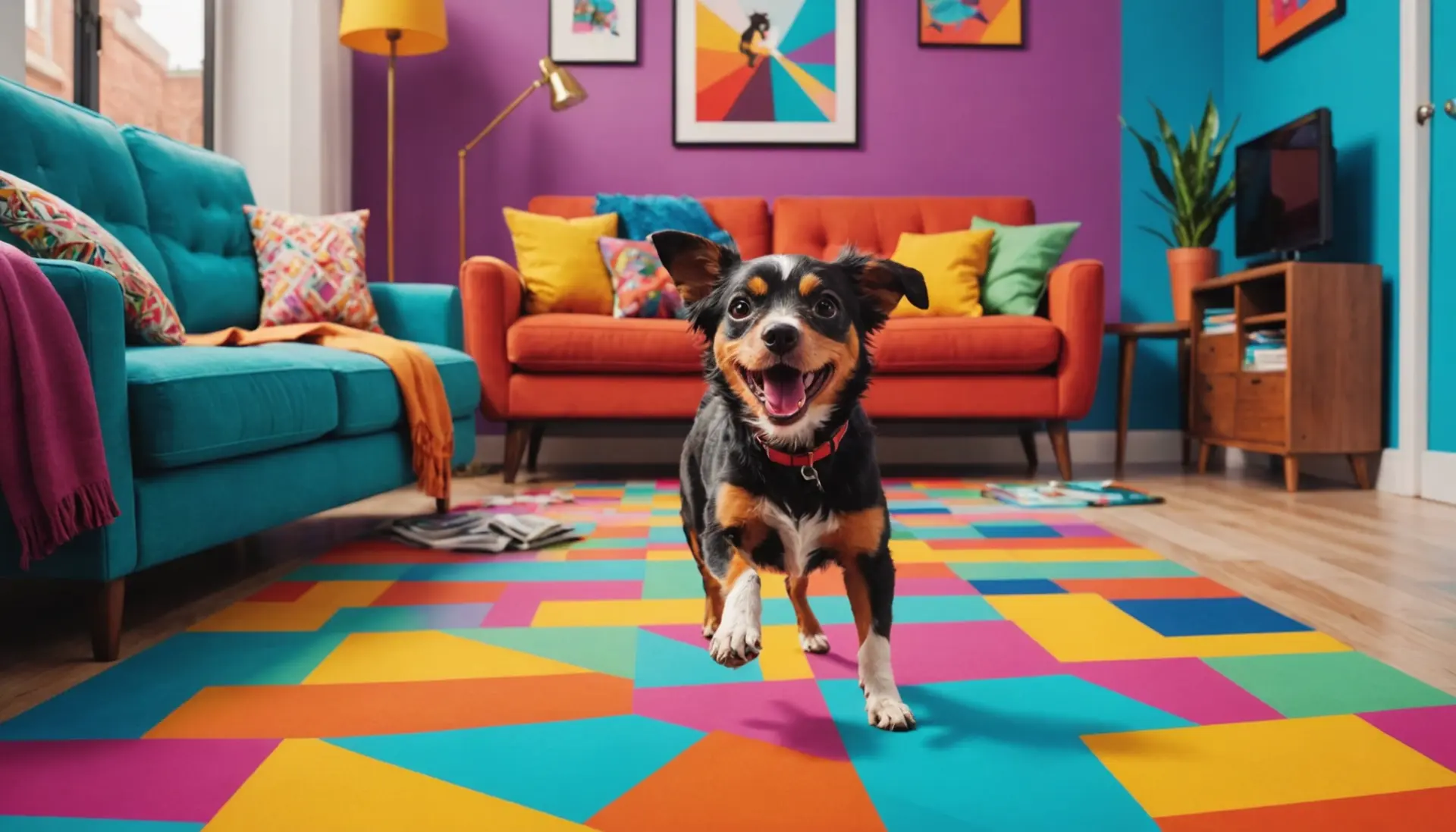 Editorial illustration of a floppy dog representing the phrase collapsed doggy urban dictionary