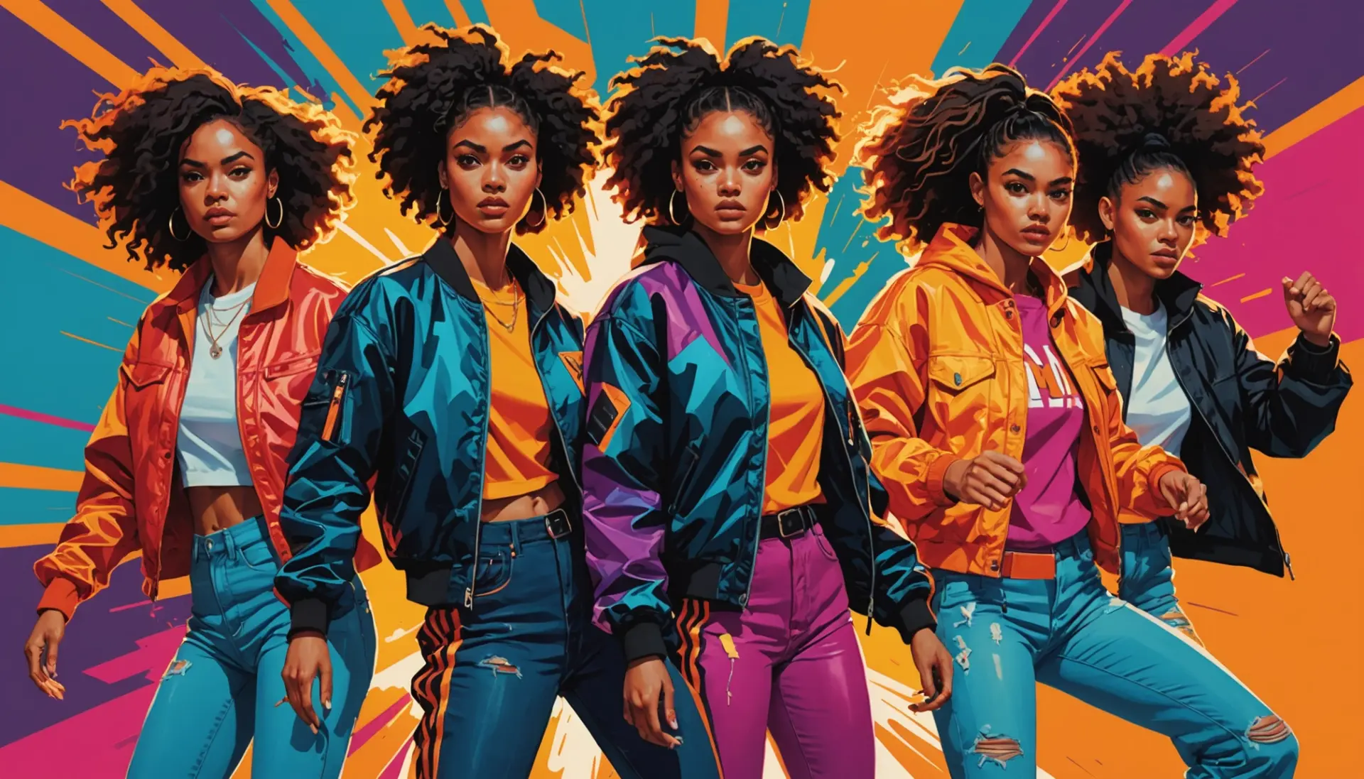 Editorial illustration showing youth culture mood titled 'what does fury mean' with bold energetic figures