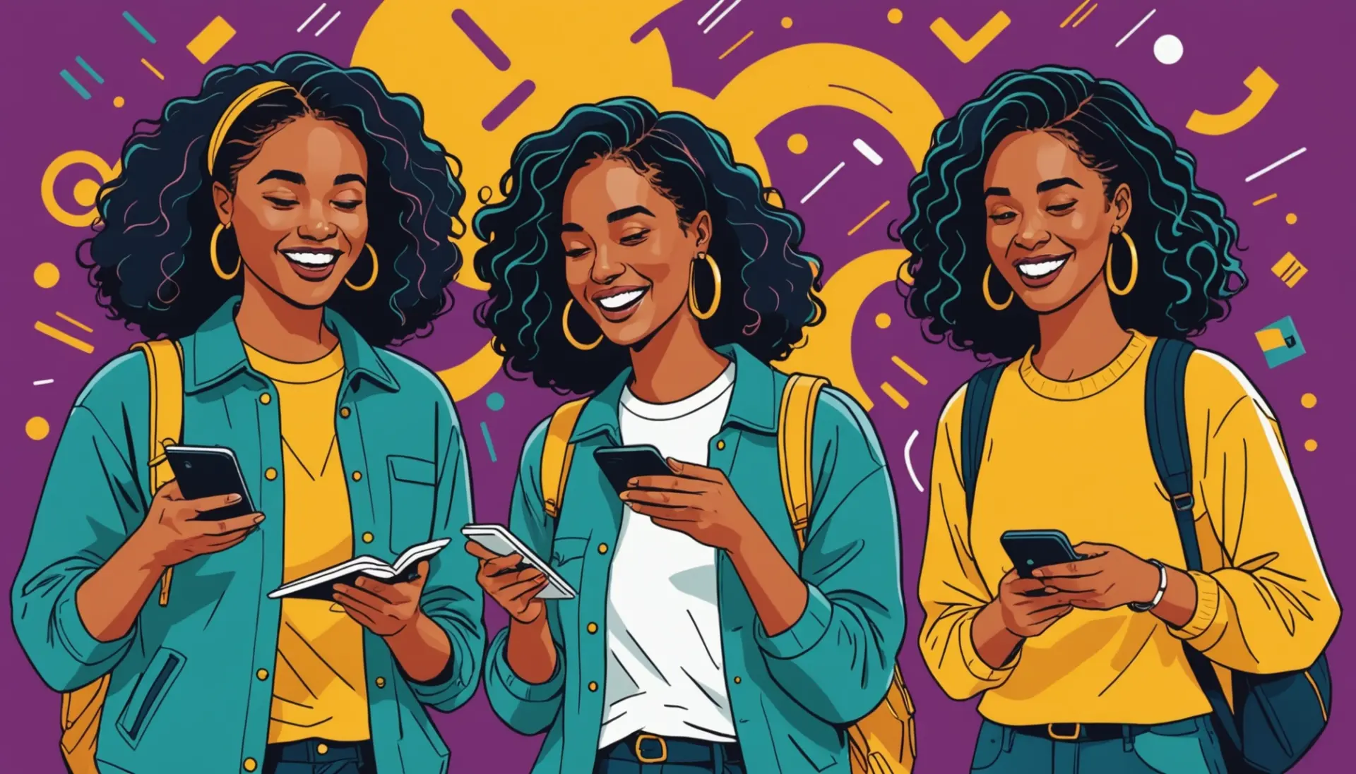 Editorial illustration showing people reacting to the phrase virgo meaning slang