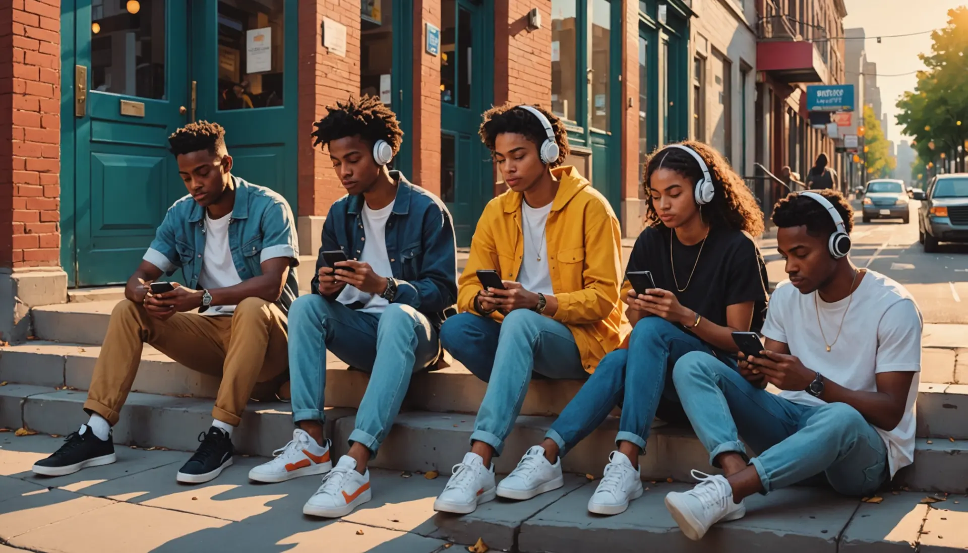 Editorial illustration showing youthful calm and 'low cortisol meaning slang' vibe