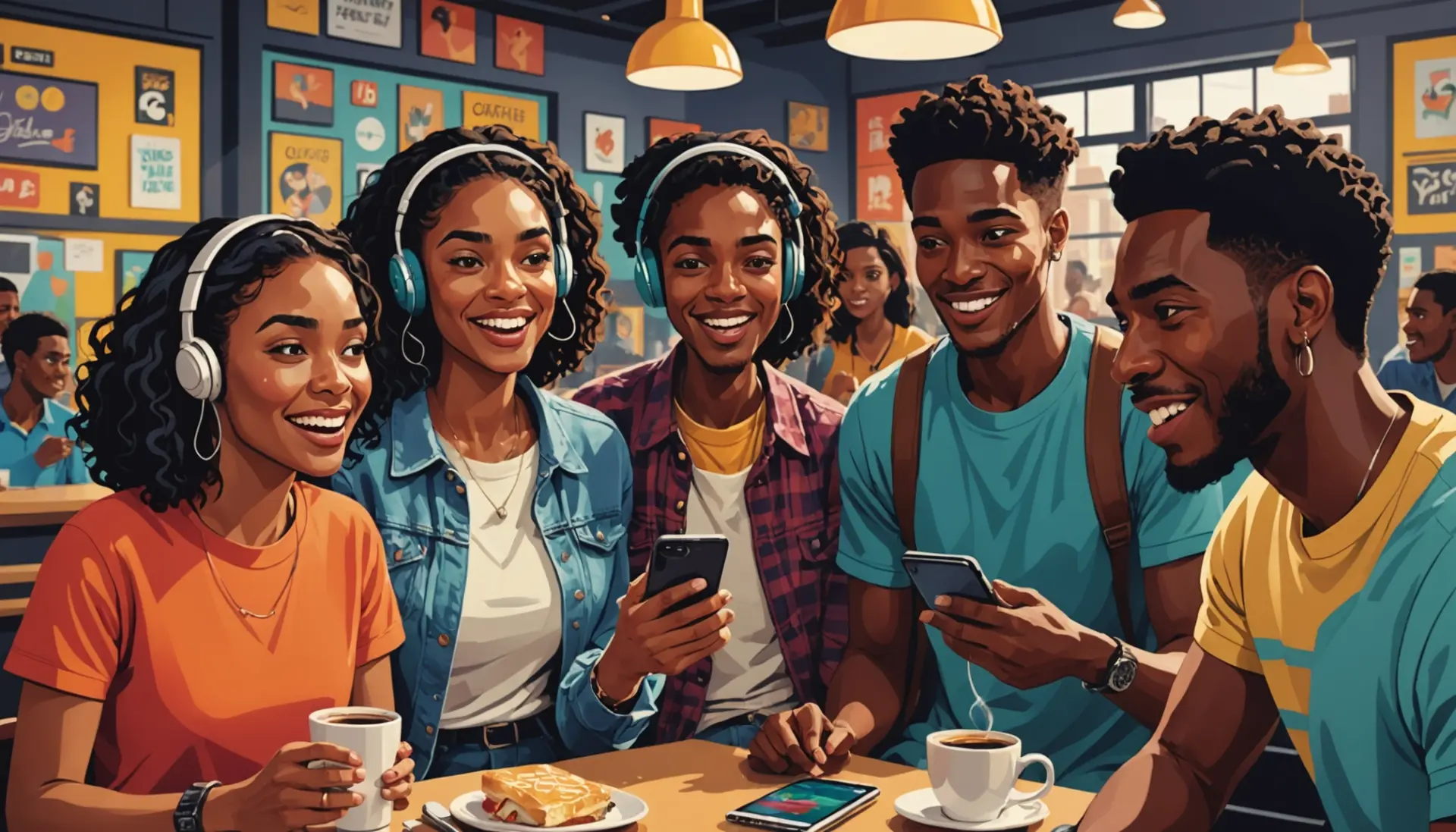 Editorial illustration showing people reacting to the phrase jerk definition slang