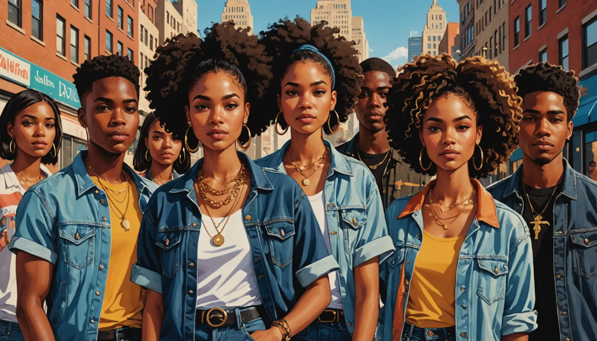 Editorial portrait illustrating the concept of yellow bone meaning slang with a golden-toned light-skinned Black woman highlighted