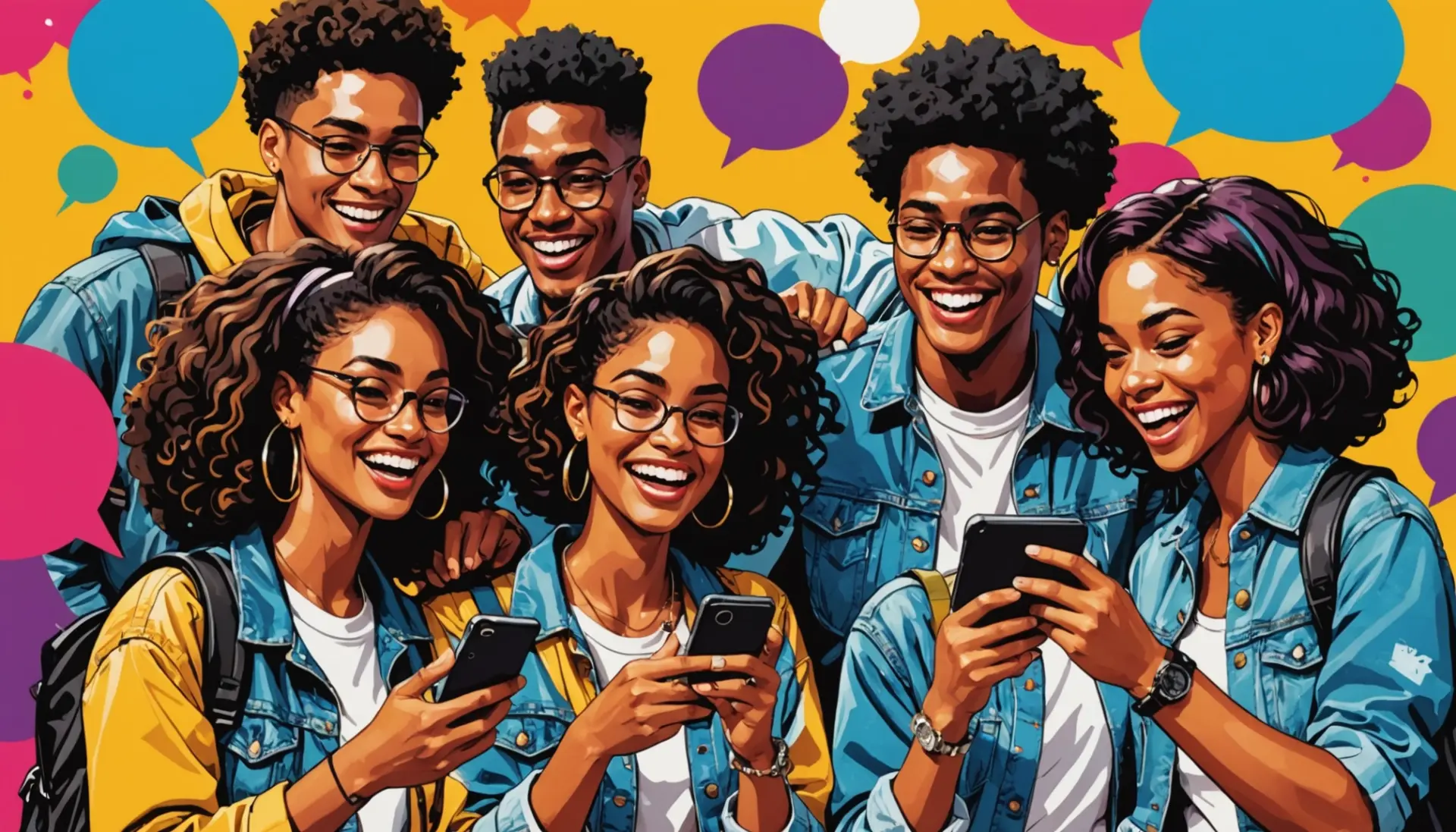 Illustration showing people texting and asking what does idr mean in text