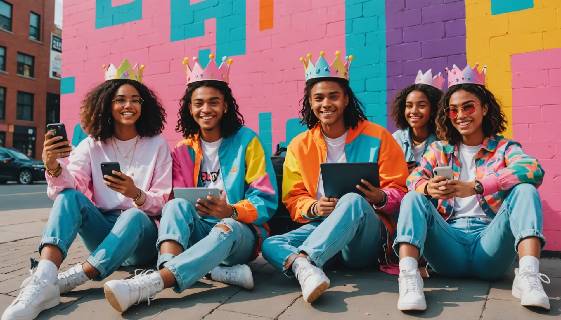 Illustration showing people performing and pretending, caption concept for what does larping mean in slang