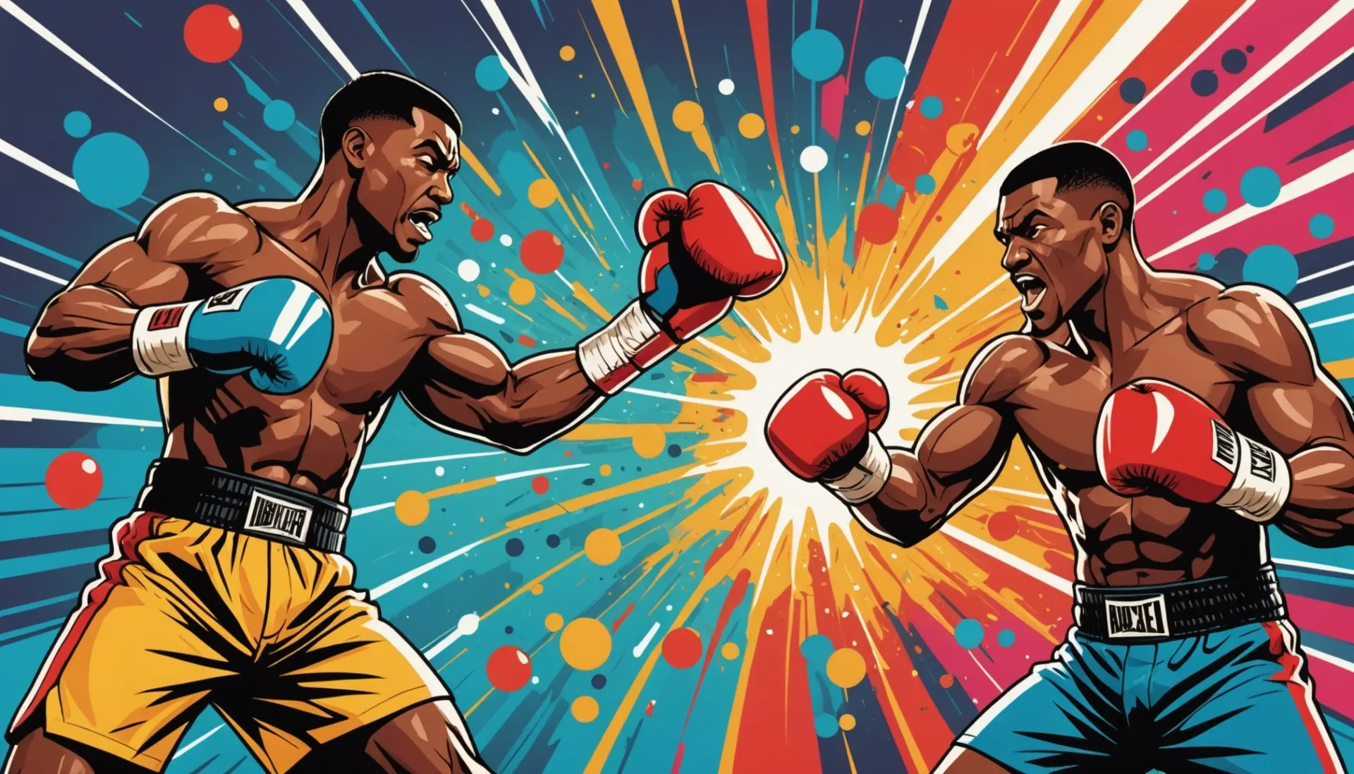 Editorial illustration showing a metaphorical haymaker moment, referencing haymaker urban dictionary