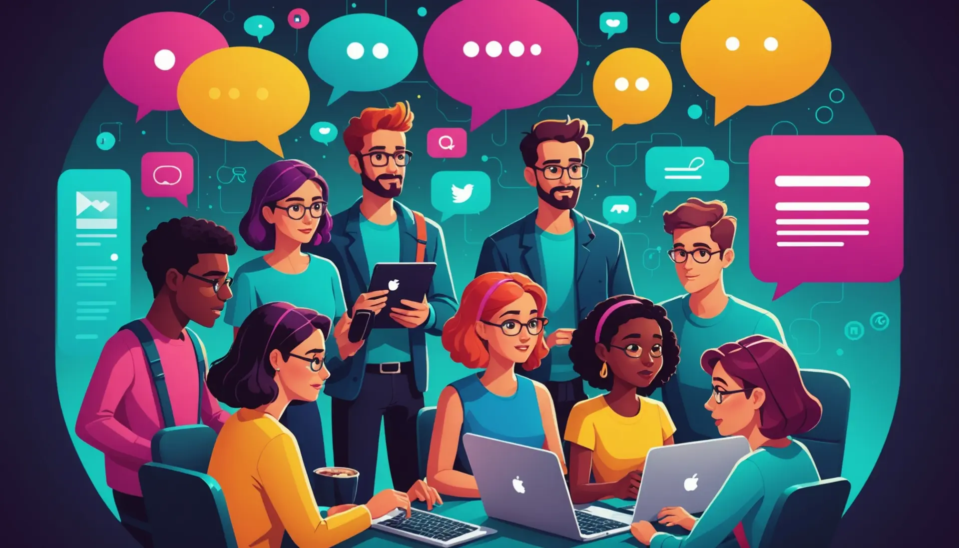 Editorial illustration showing online chat bubbles and a highlighted phrase what is a foid in slang