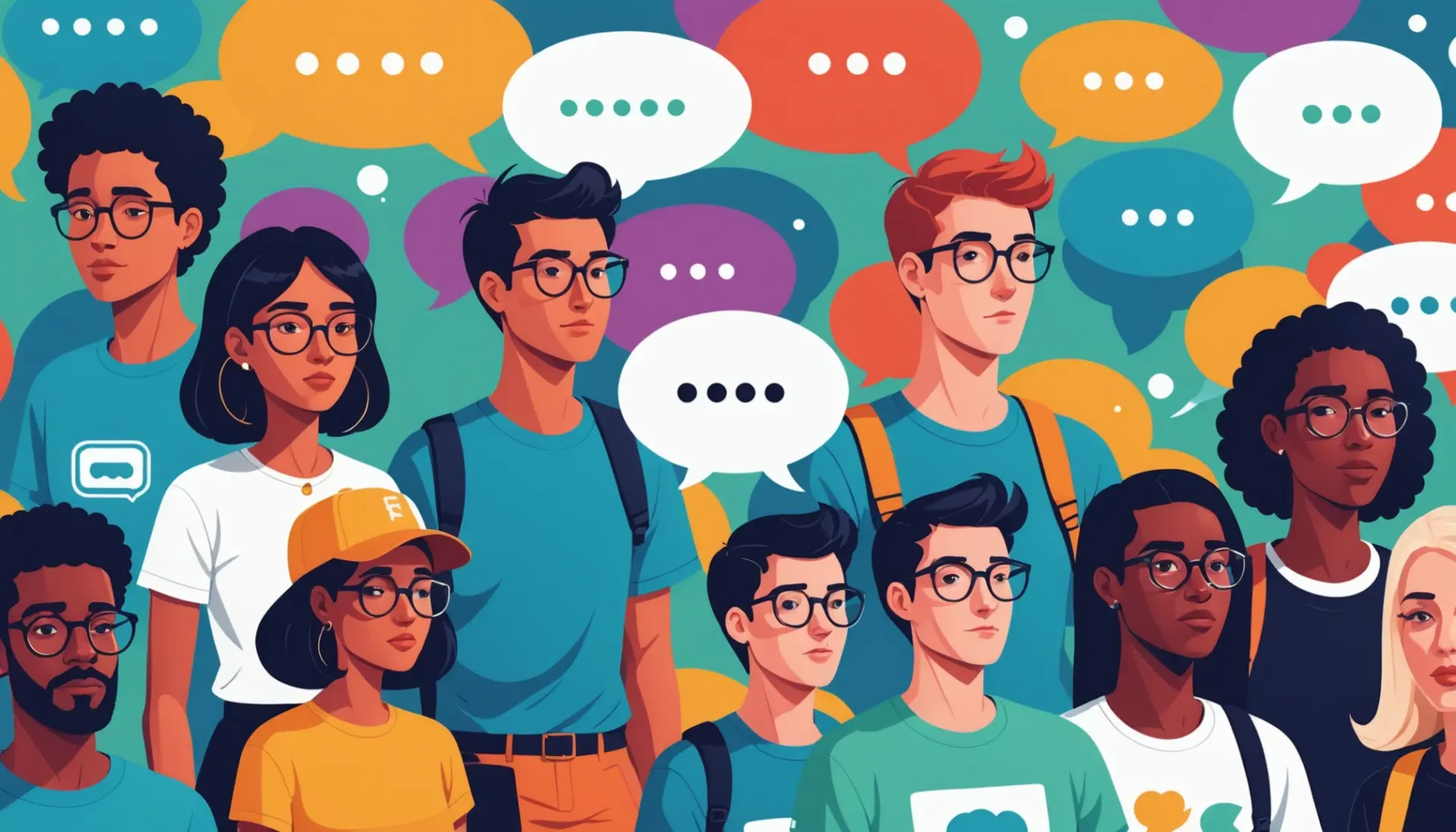 Editorial illustration showing online chat bubbles with the phrase what does foid mean in slang highlighted, depicting internet subculture