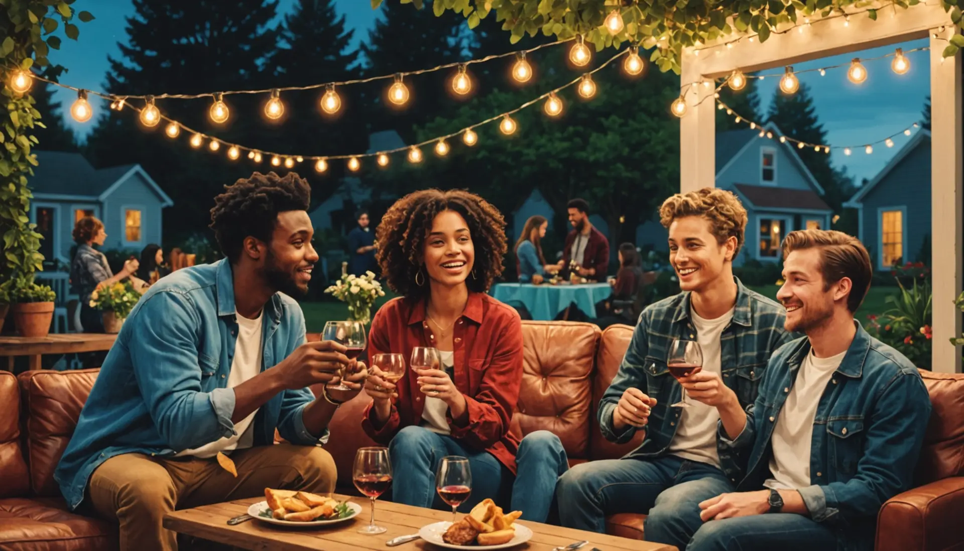 Editorial illustration showing people embodying j arthur slang vibes