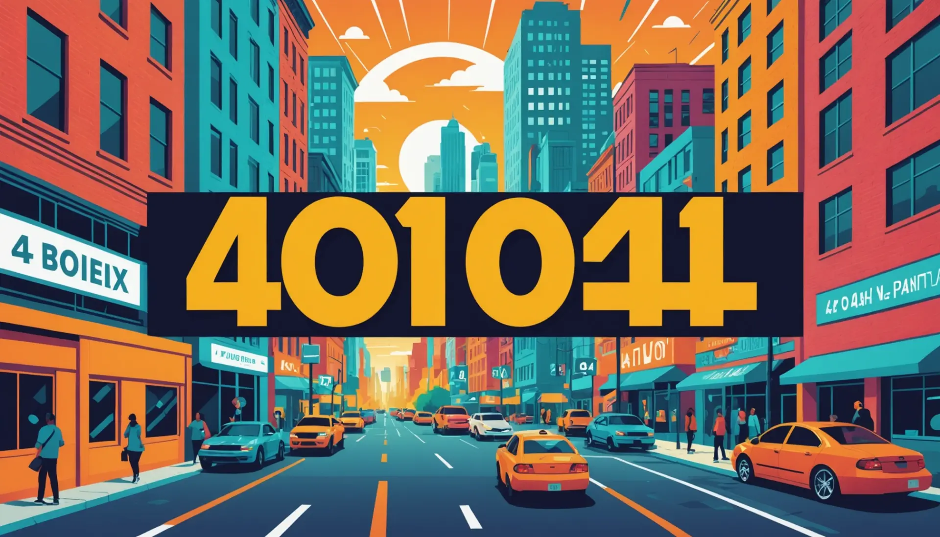 Editorial illustration reflecting what does 404 day mean with playful 404 motifs