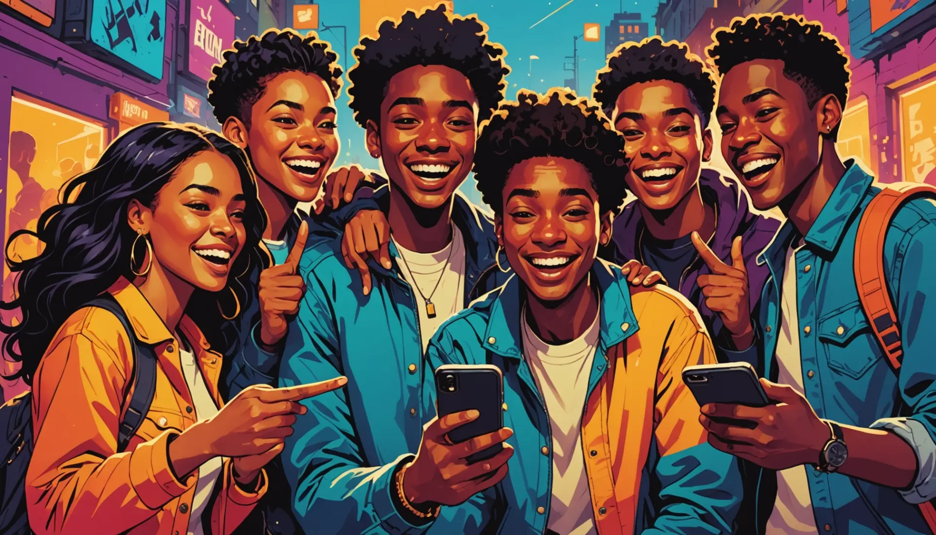 Editorial illustration of people reacting to the phrase kiester urban dictionary