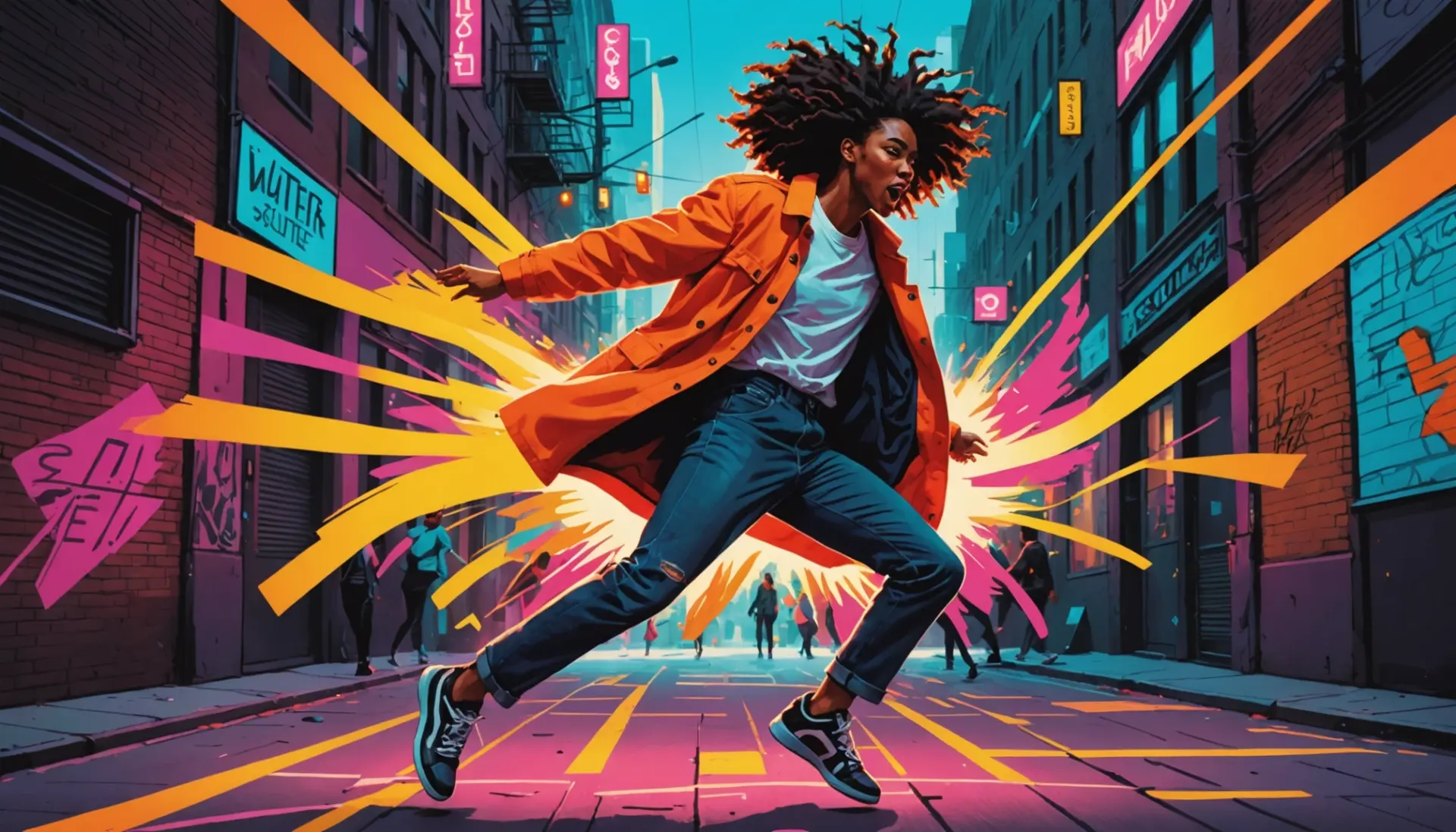 Editorial illustration showing a dramatic light switch moment, highlighting the concept light switch meaning slang