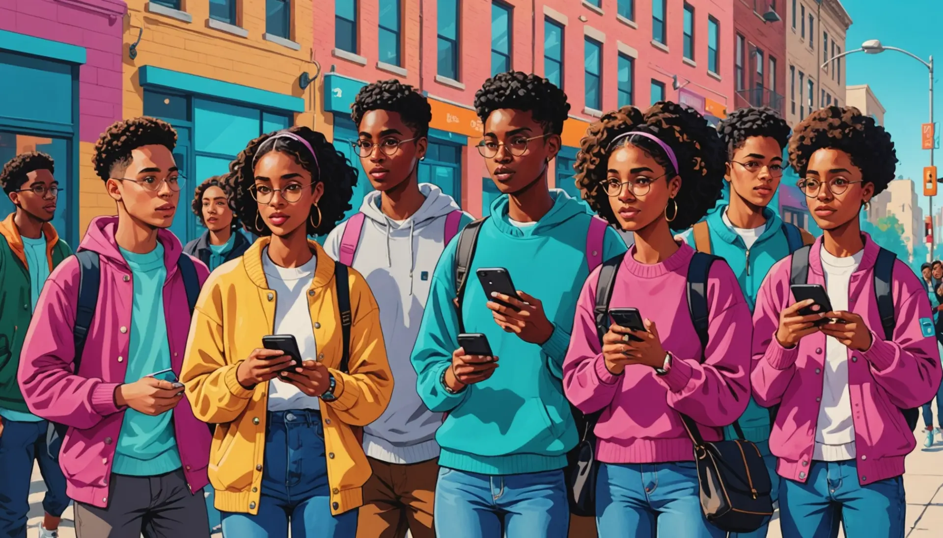 Editorial illustration showing people reacting to 'wasp meaning urban dictionary' social cues