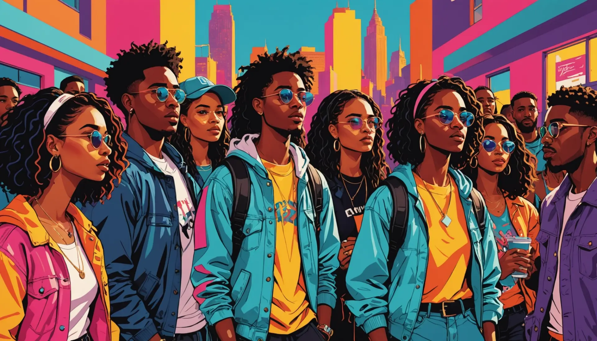 Editorial illustration of people labeled as different types of goers, referencing goer urban dictionary