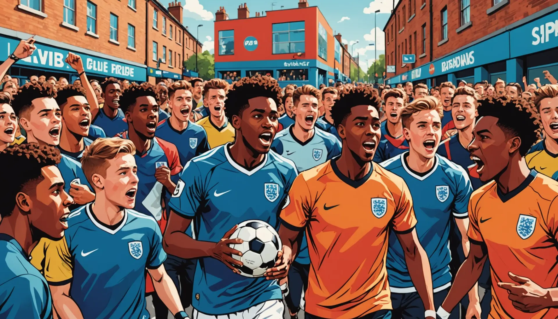 Editorial illustration representing that word uk players know as a nasty slang term