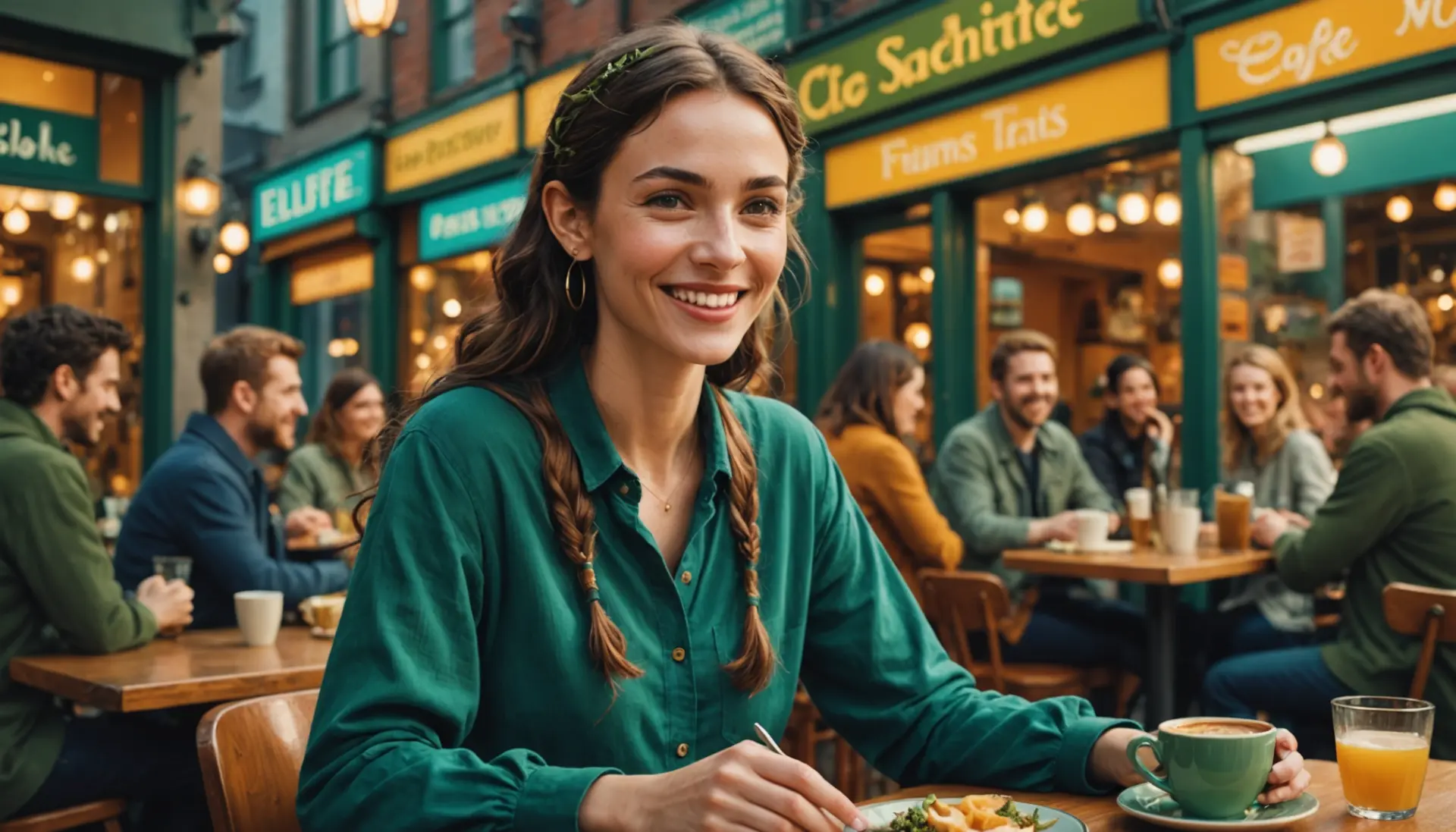 Editorial illustration showing a person with elfin features, caption concept: what does elfin mean?