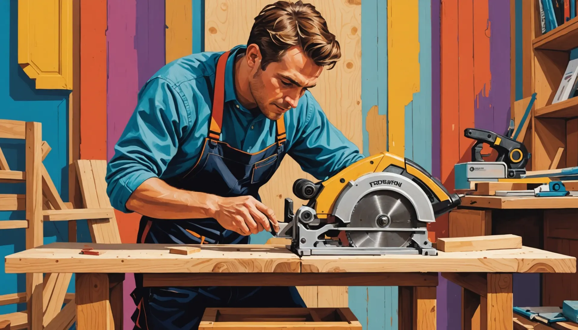 Editorial illustration showing craftsmen and a bishop hat with the phrase what does miter mean context