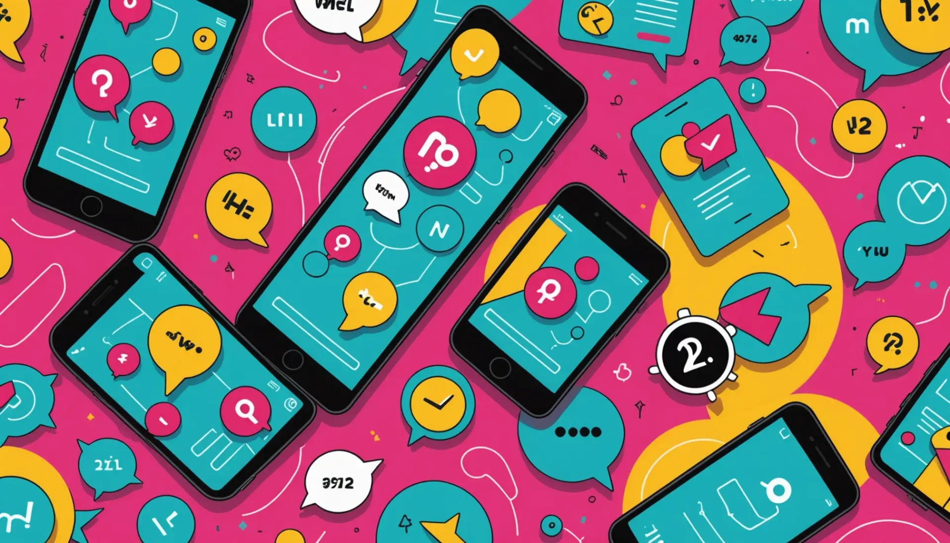 Editorial illustration showing people texting 'when and where, in slang' to arrange a meetup