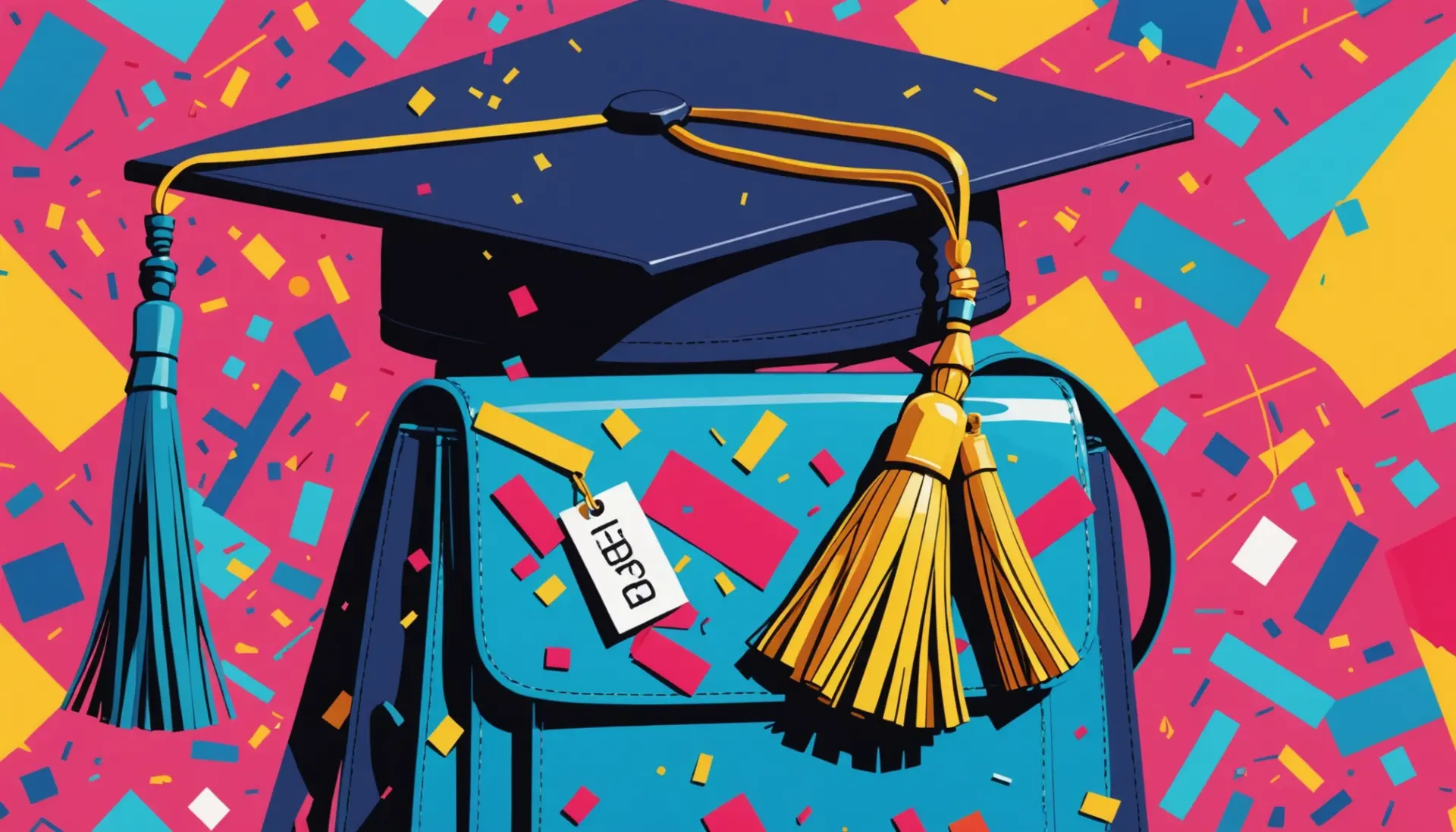 Illustration of a colorful tassel on a graduation cap, highlighting what does tassel mean