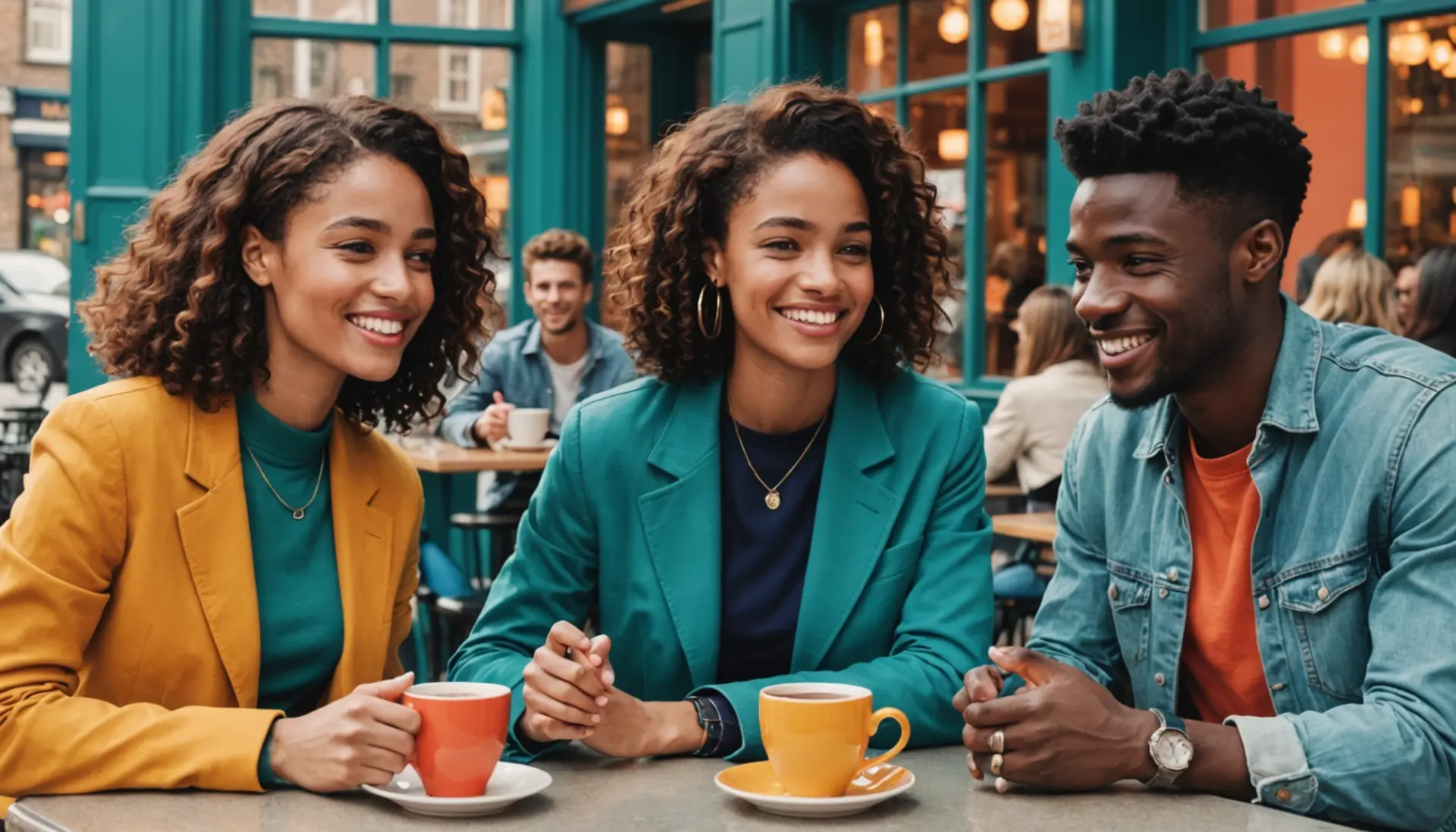 Illustration of American slang for a Brit conversation scene