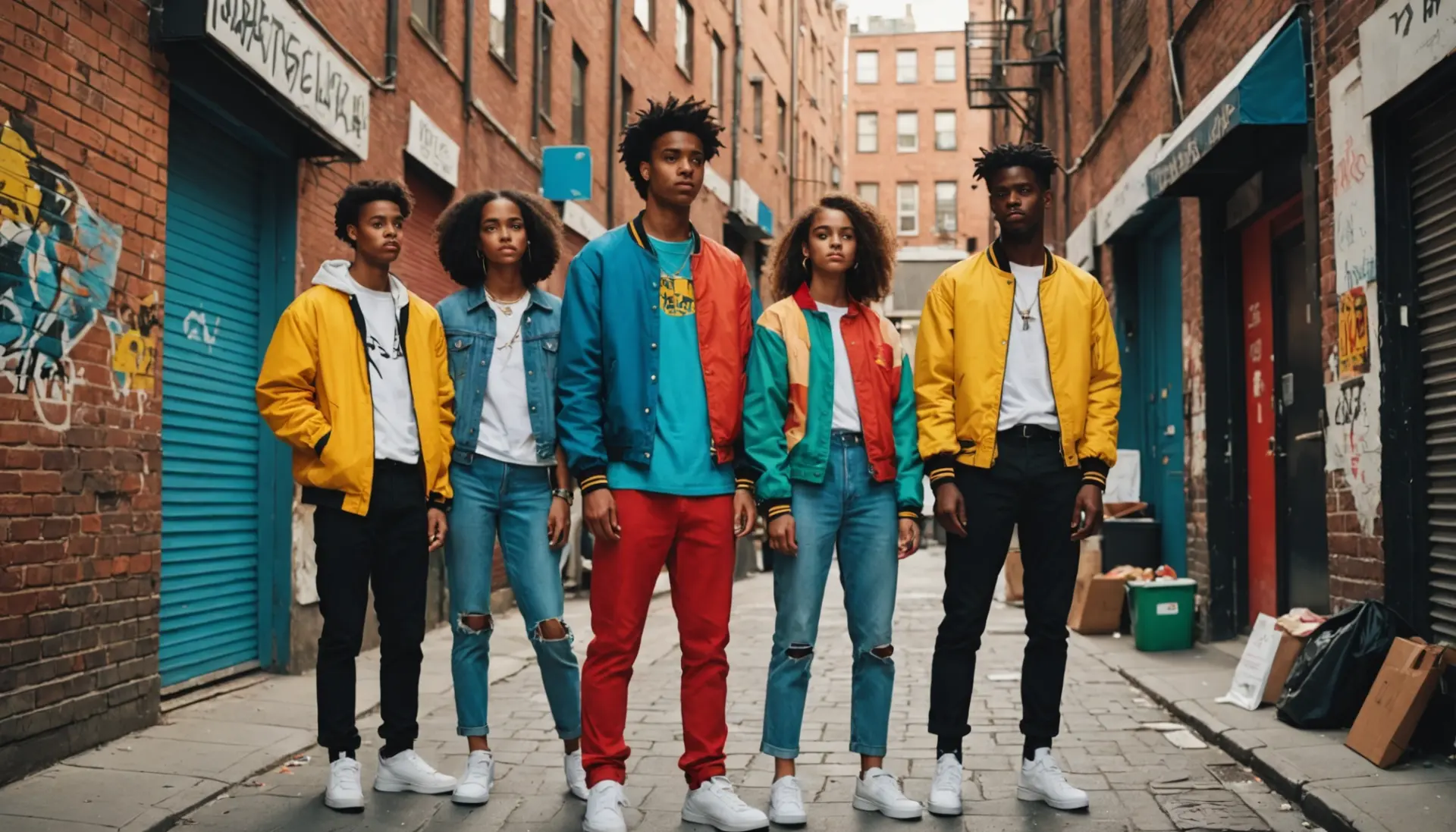 Editorial illustration of a person labeled poser meaning slang with street-style outfits and onlookers