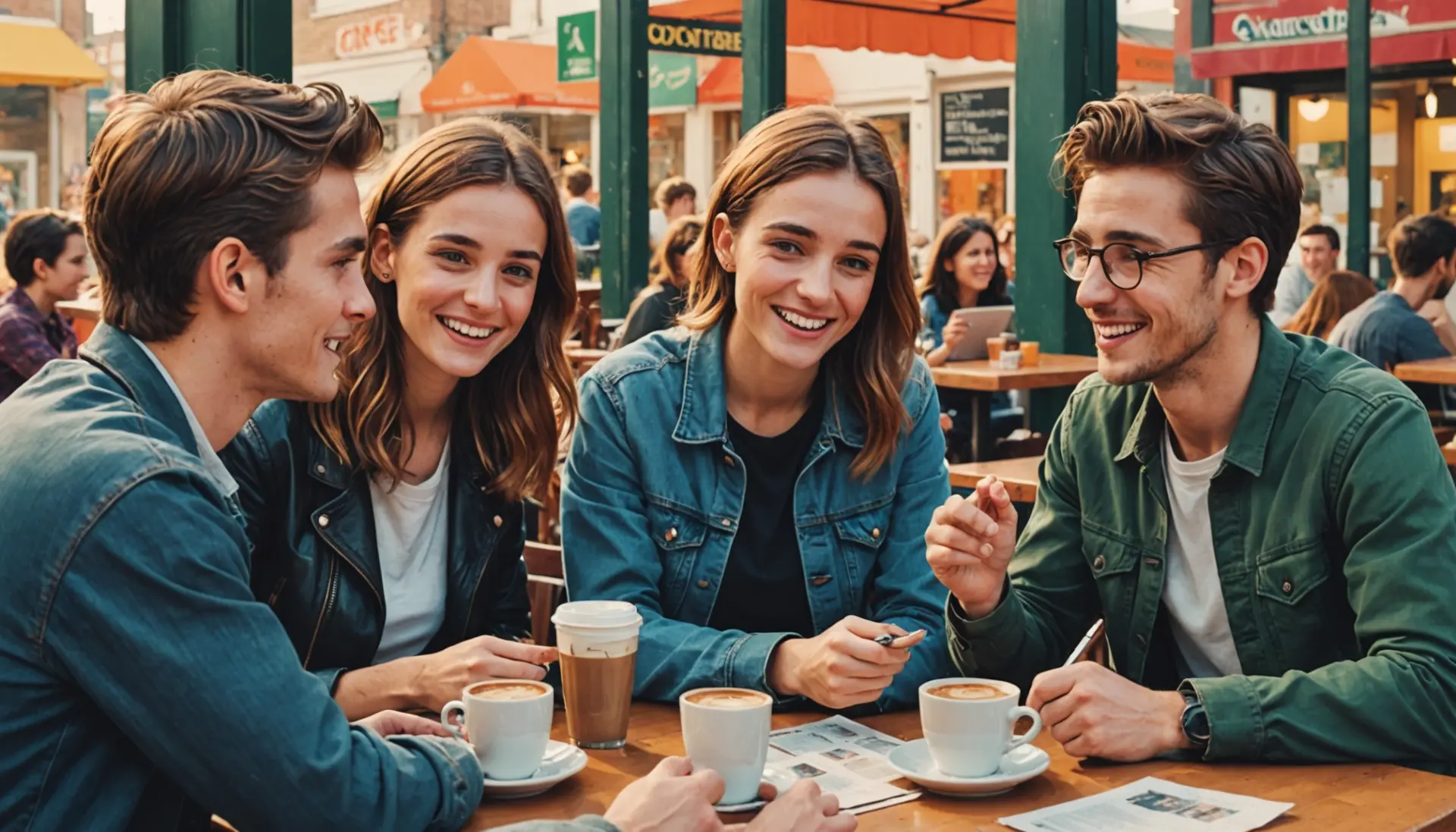 Editorial illustration showing diverse people reacting to the phrase what is a goyim slang
