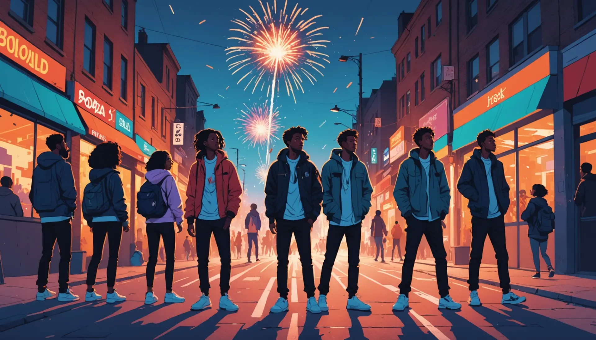 Editorial illustration of a failed fireworks dud, centered around the phrase dud urban dictionary