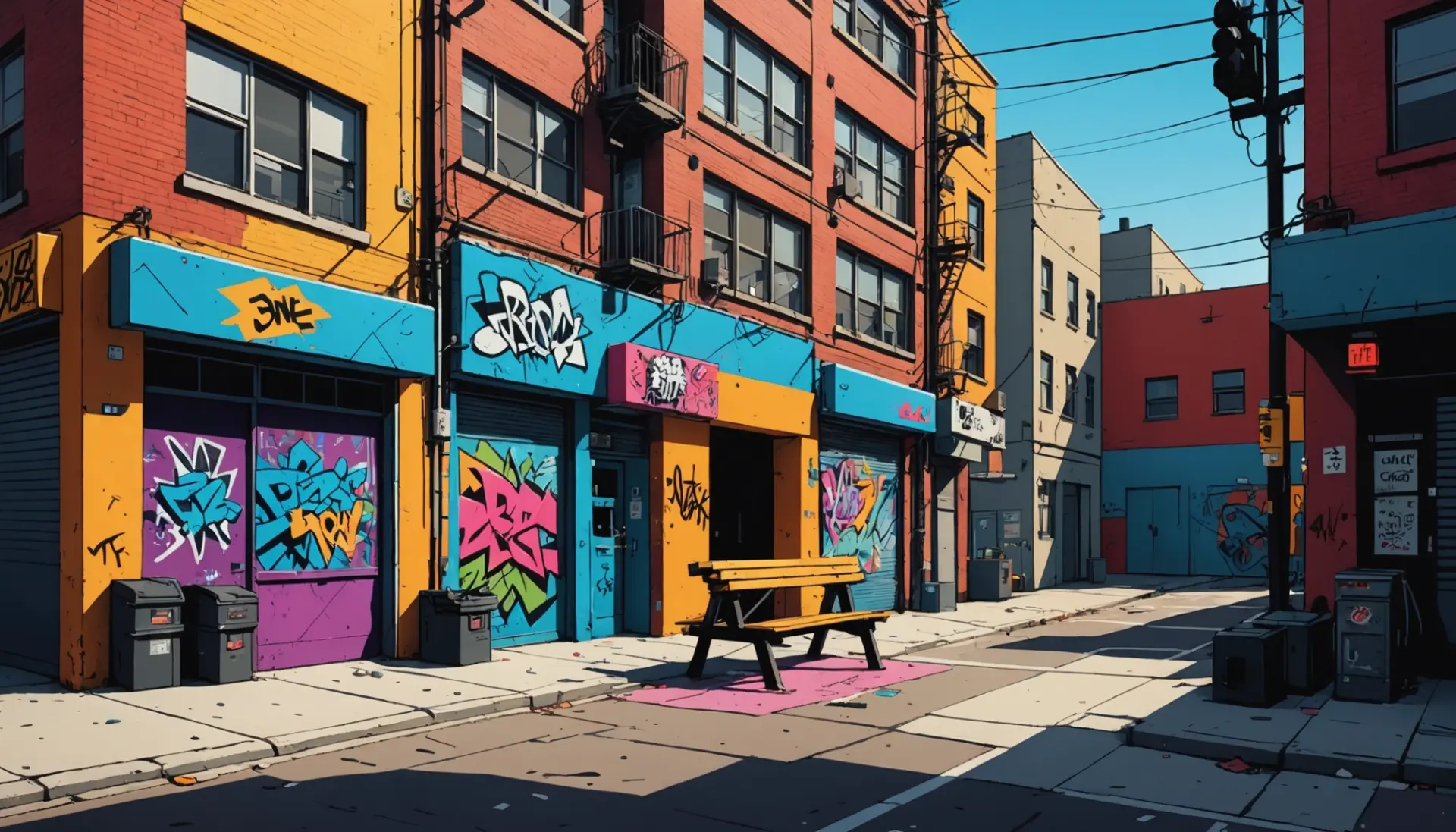 Editorial illustration depicting the phrase what does unprotected sets mean with urban scenes, gym and photo set elements