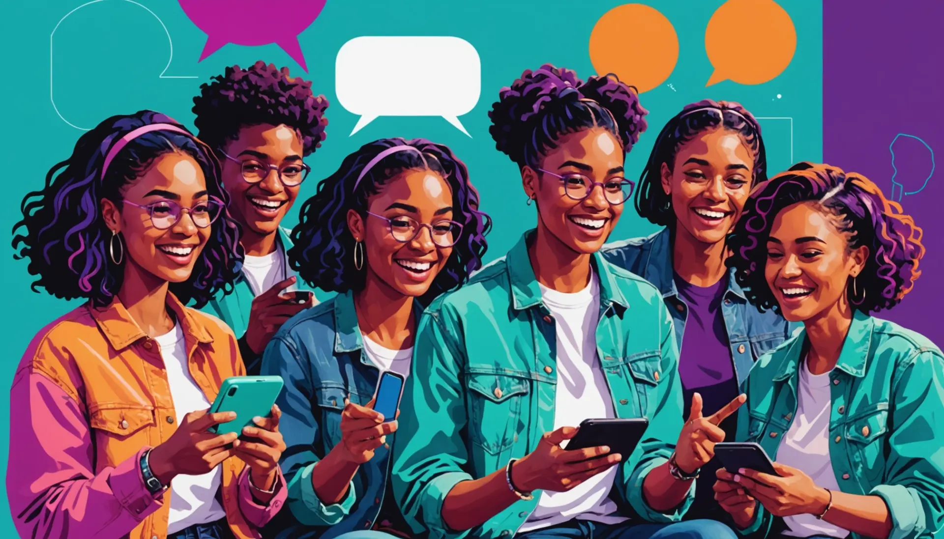 Editorial illustration showing people reacting to the phrase urban dictionary cap