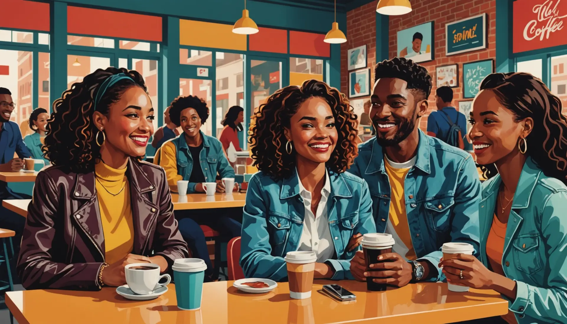 Editorial illustration showing people using arch expressions, with the phrase what does arch mean in slang visible conceptually