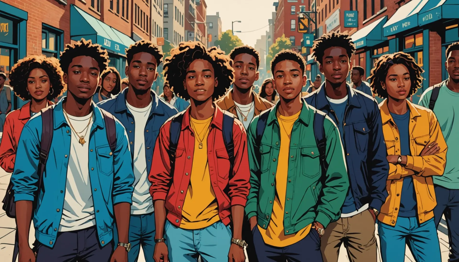 Editorial illustration showing the phrase wise meaning slang in action, a streetwise character thinking with city backdrop