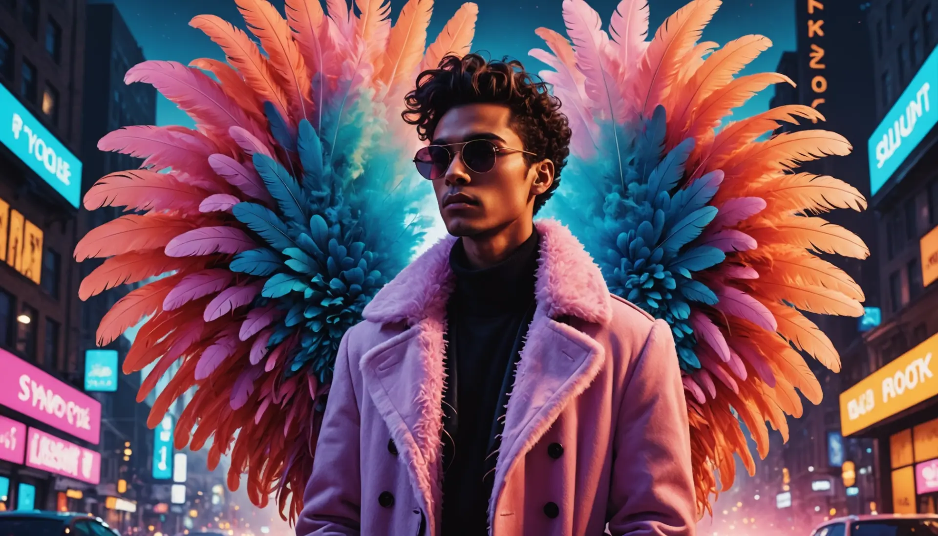 Editorial illustration showing a dramatic plume, focus on a vapor cloud and feather, caption includes the phrase what does plume mean