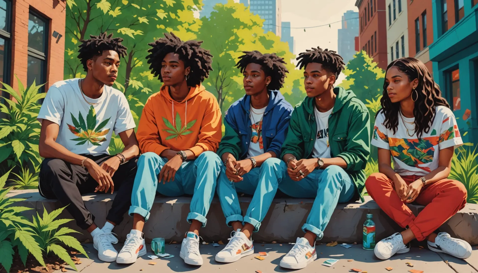 what does 4/20 date mean illustration showing people celebrating April 20