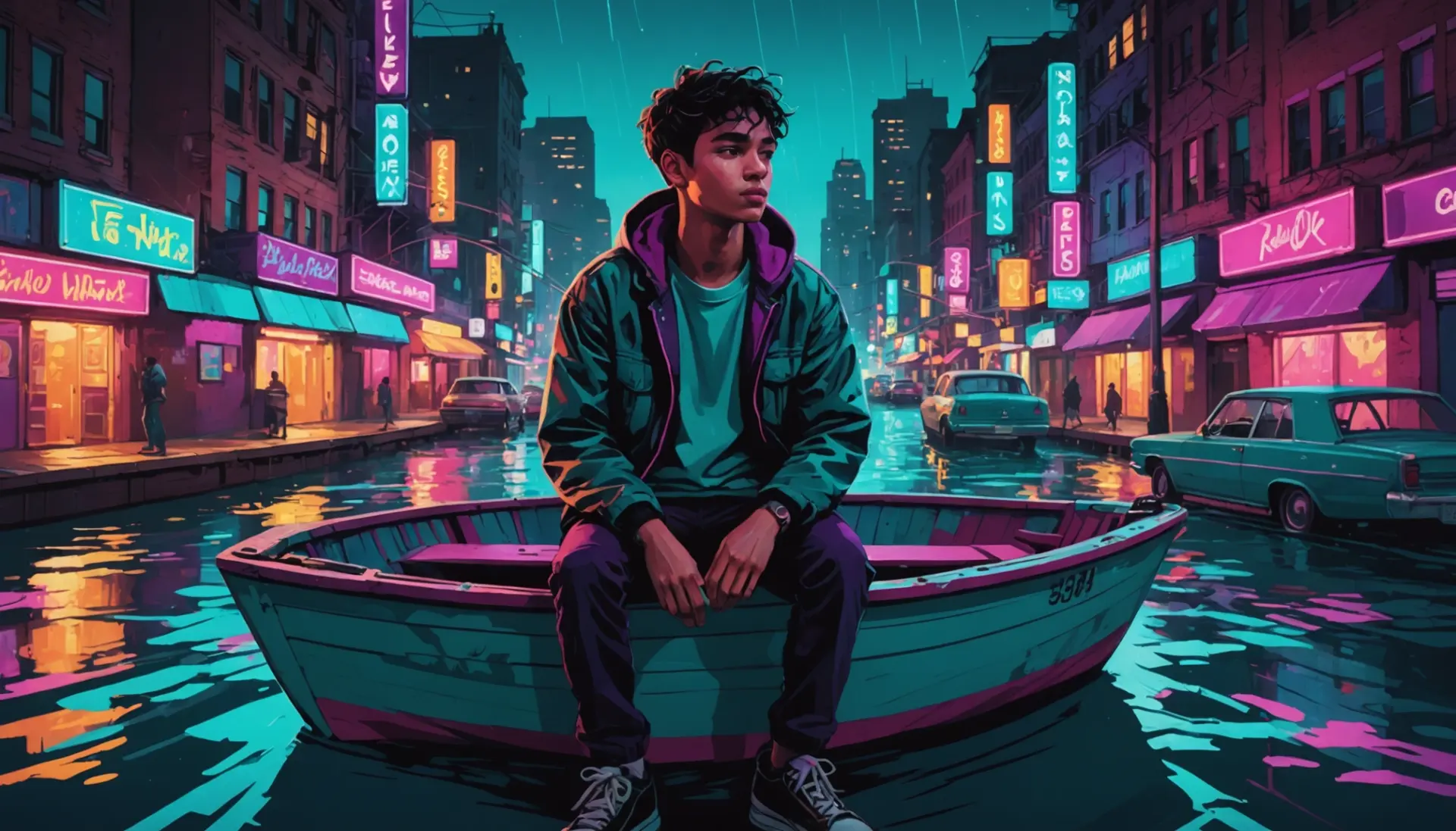 Editorial illustration showing the phrase what does bilge mean with a gritty nautical vibe