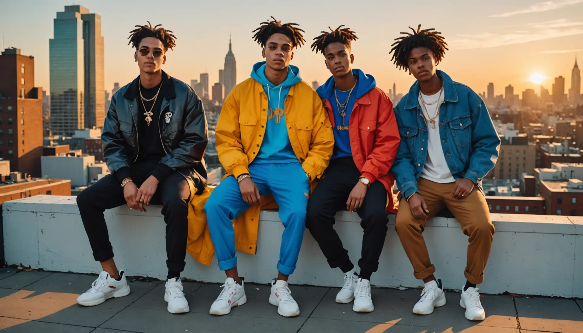 Editorial illustration showing a stylish person with bold outfit and accessories illustrating drip slang meaning