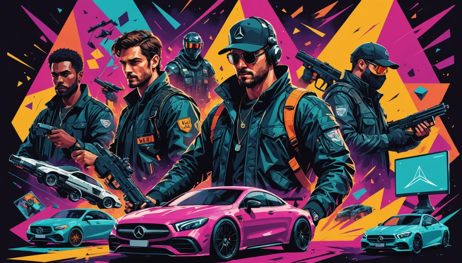 Editorial illustration showing people using the phrase merc urban dictionary in different contexts