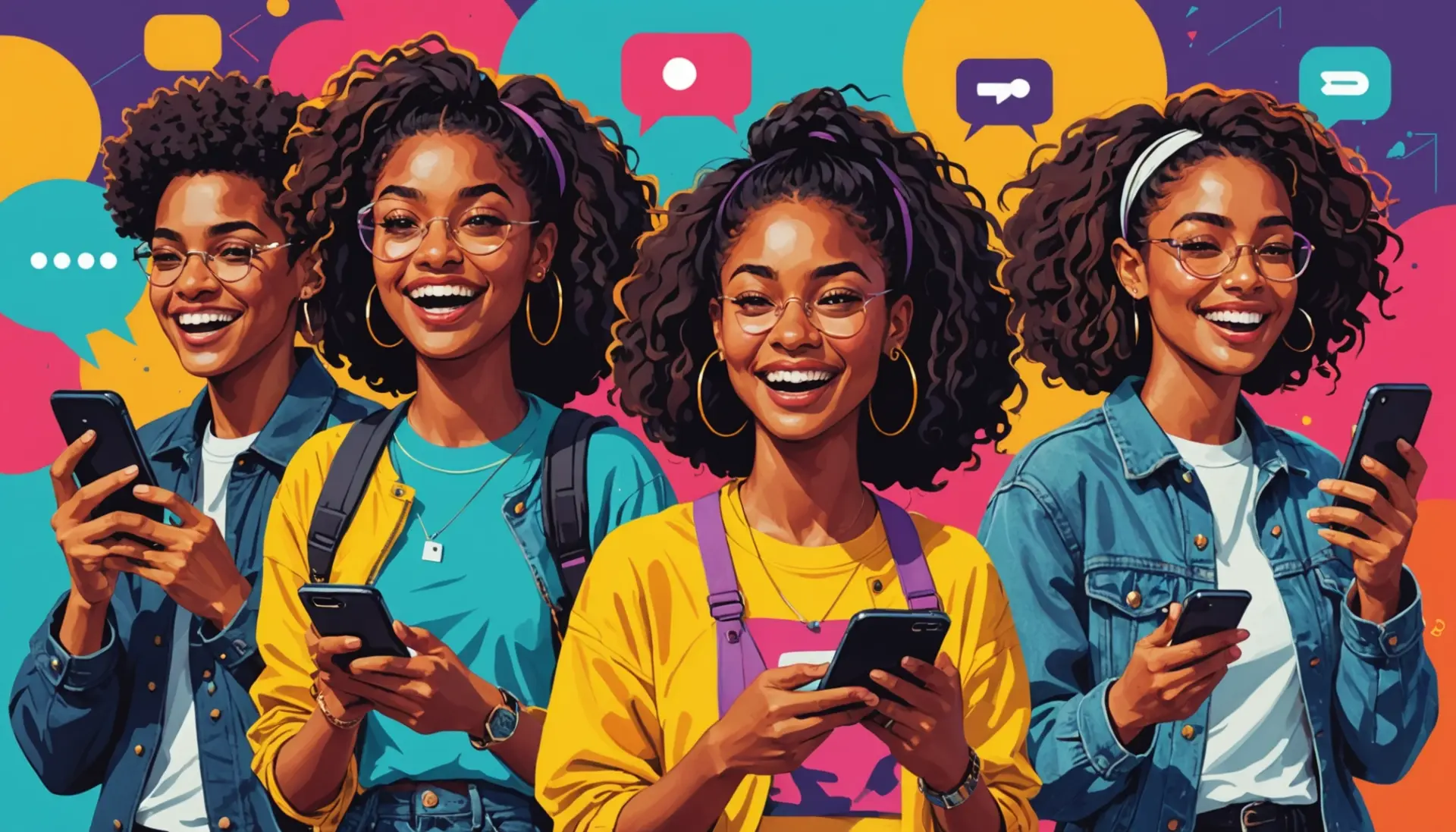 Editorial illustration representing the phrase urban dictionary thot with diverse internet culture figures