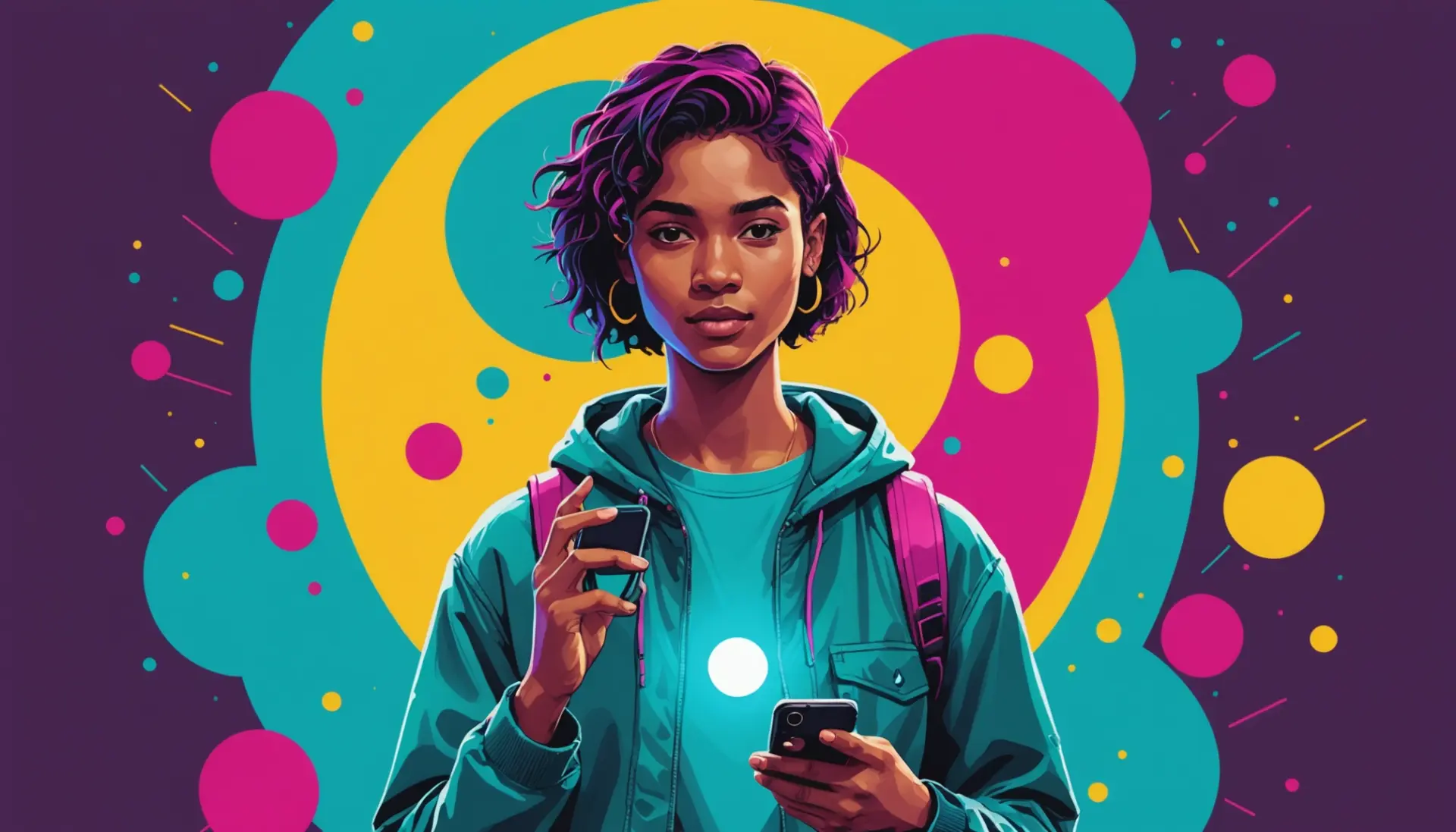 Illustration of a smartphone showing a bell icon and the text bubble asking what does the bell mean on snapchat
