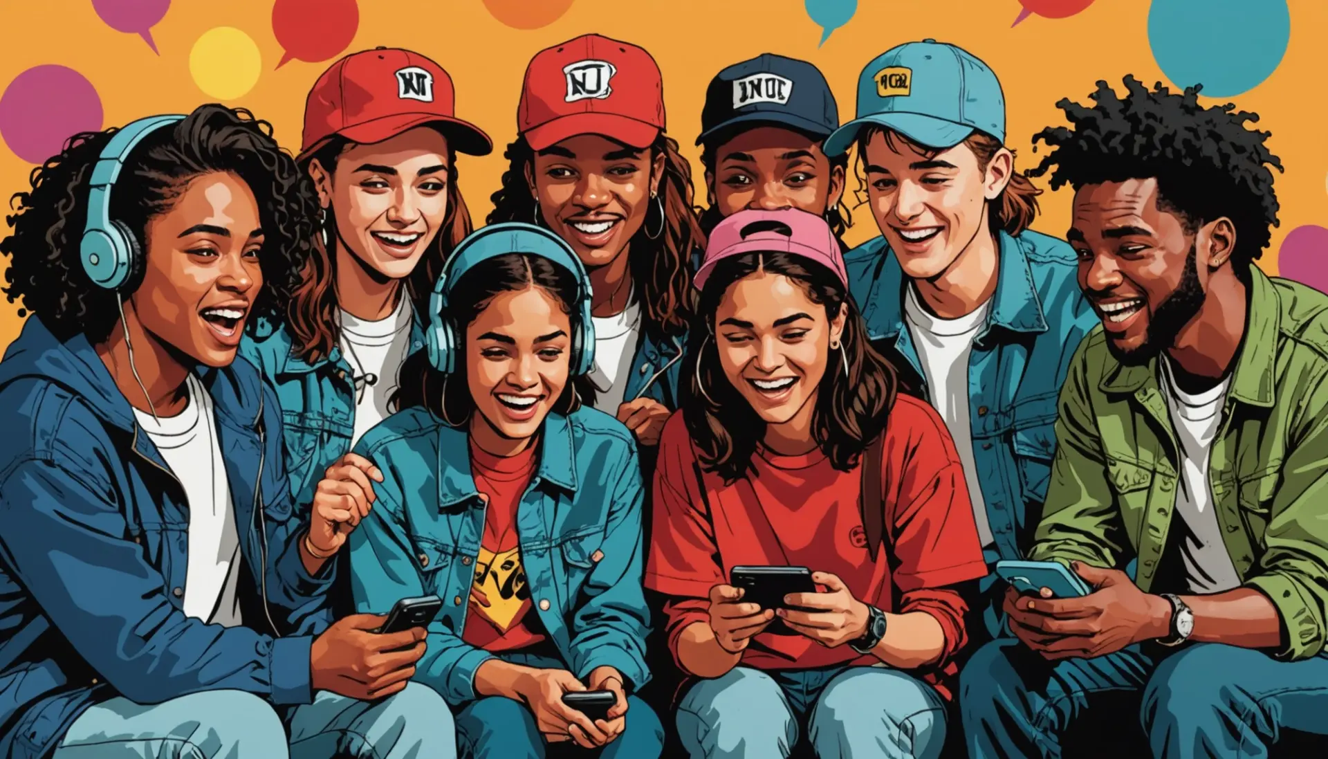 Editorial illustration showing people reacting to the phrase limp biscuit urban dictionary