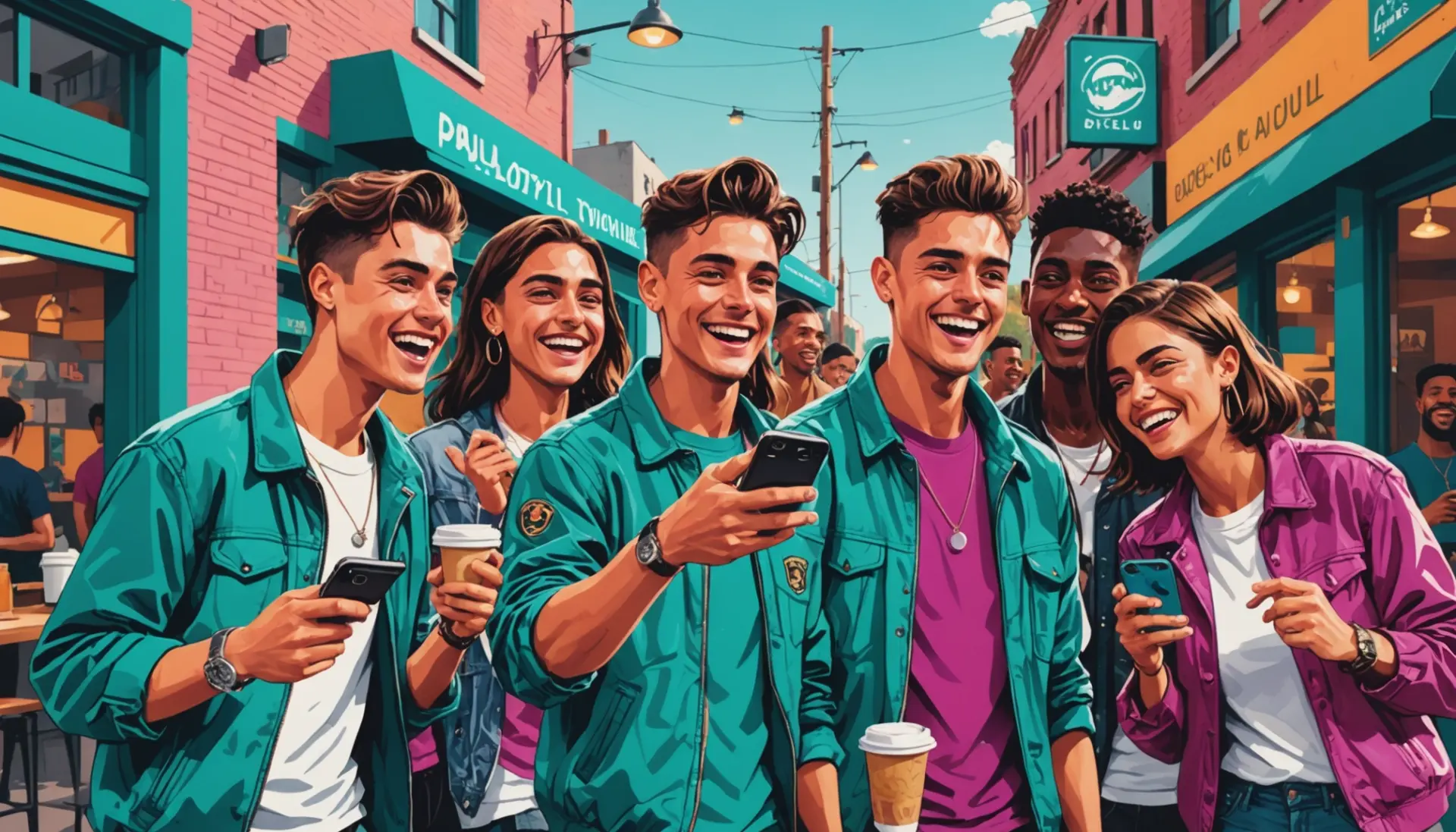 Editorial illustration showing a playful urban scene featuring a character labeled Paulo, representing paulo slang