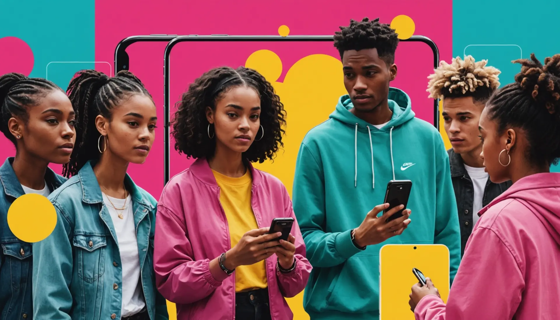 Editorial illustration showing people exchanging an instant on instagram in DMs, what is a instant on instagram