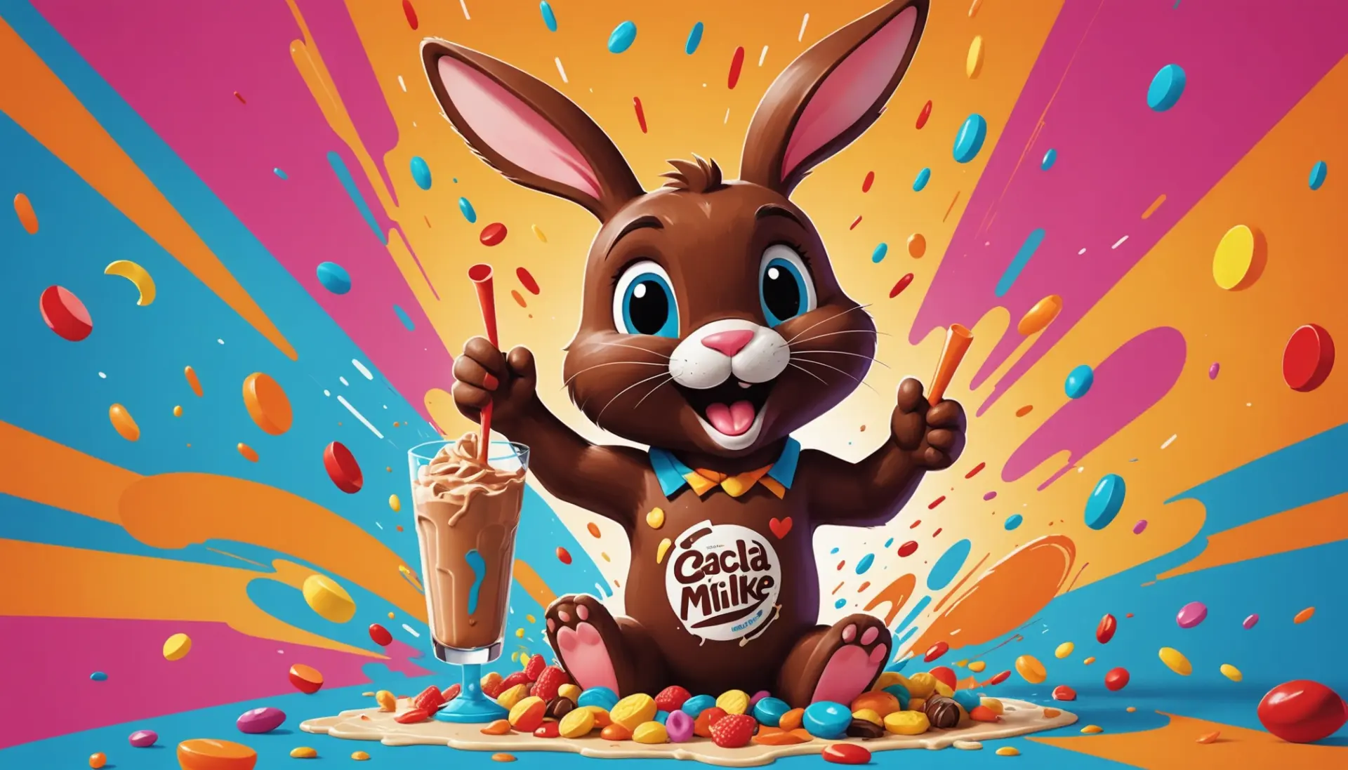 Illustration showing the phrase what does nesquick mean with playful chocolate milk imagery