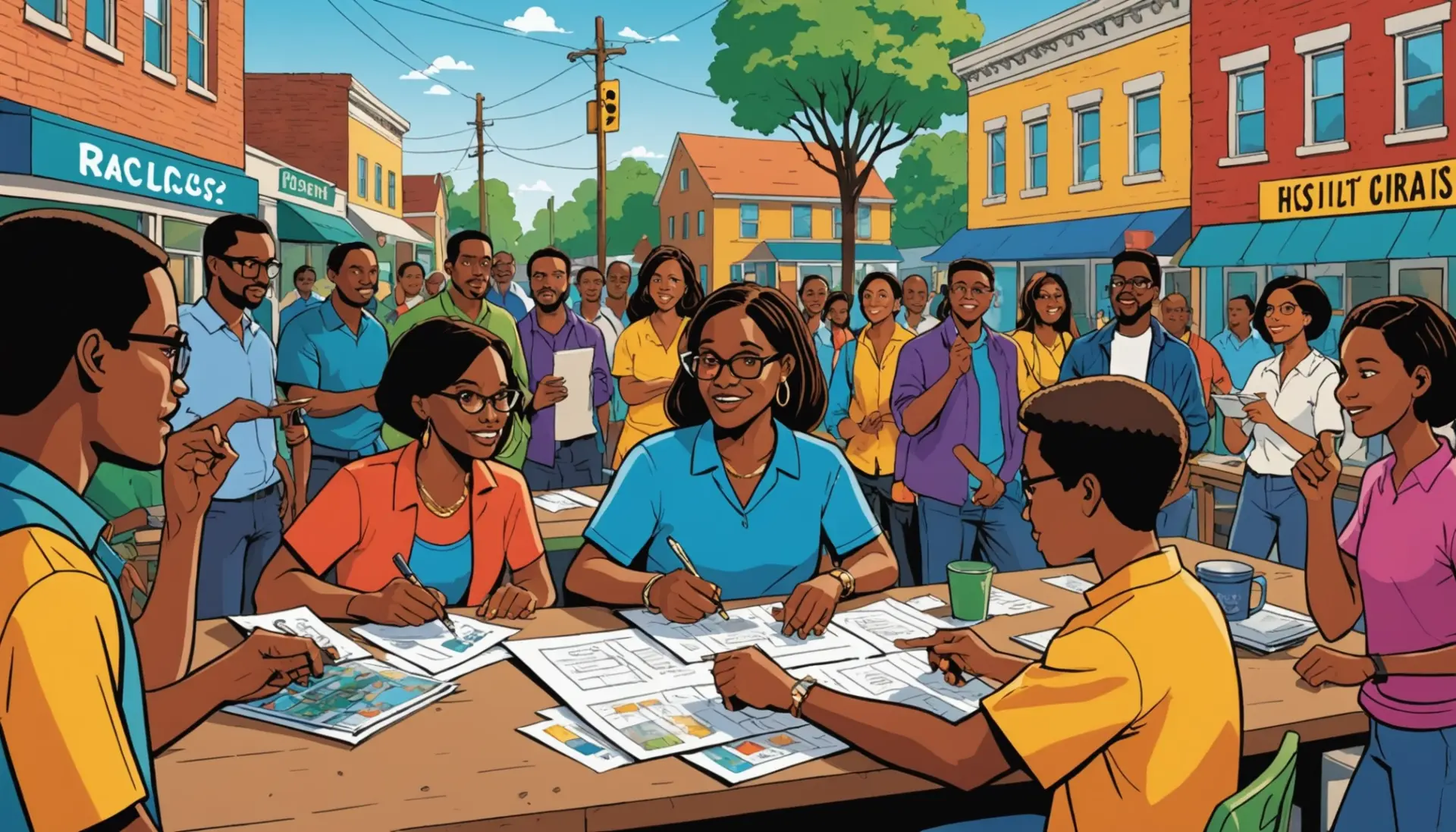 Editorial illustration about what does bylaw mean showing community rules and signs