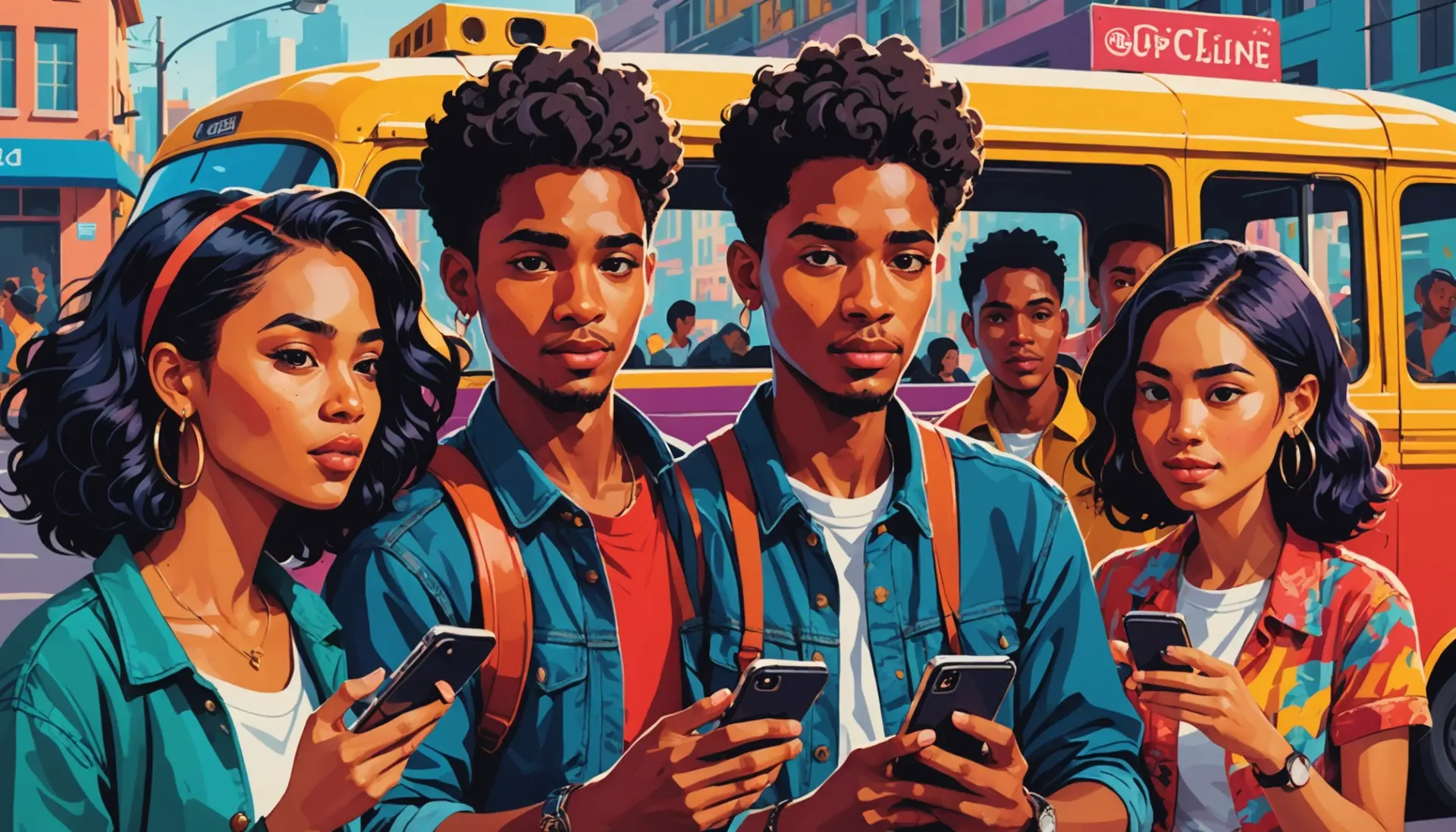 Editorial illustration showing young people asking what does pere mean