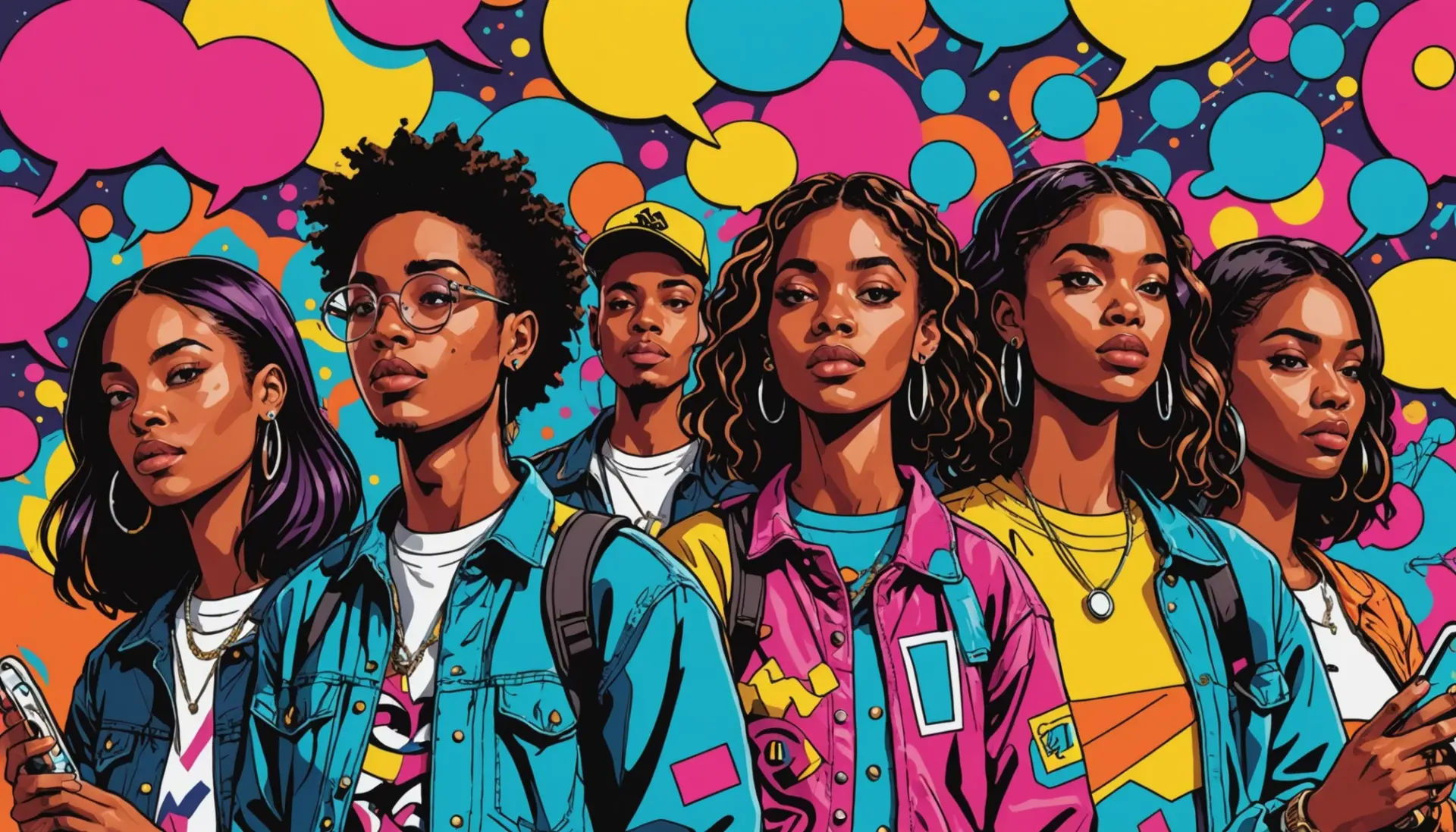 Editorial illustration of people and street signs representing slang names for drugs