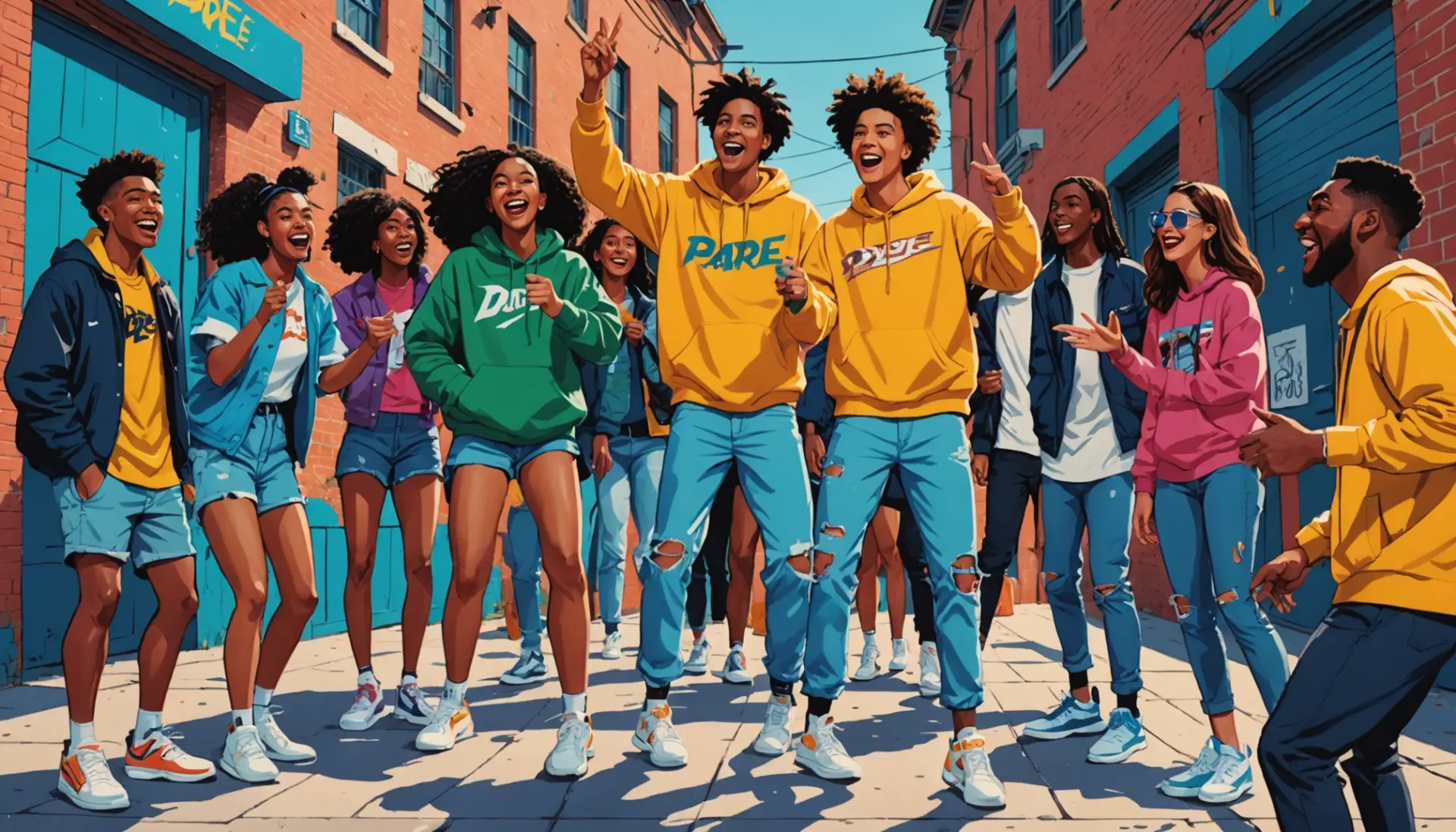Editorial illustration showing people reacting and saying 'padre slang meaning' as a vibe