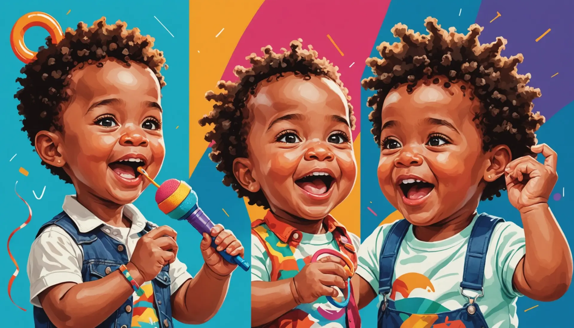 Editorial illustration of a baby and metaphorical teeth with the phrase what does teethe mean visible conceptually