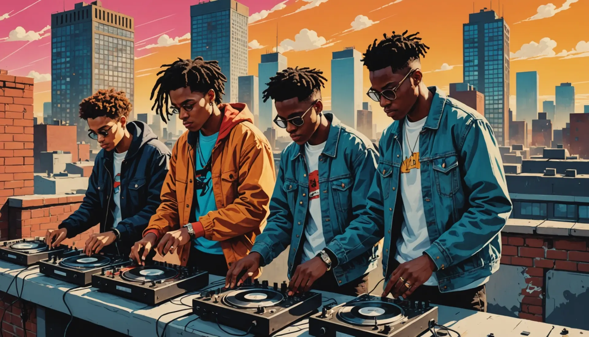 Editorial illustration showing youth culture and sound vibes with the phrase blap urban dictionary context