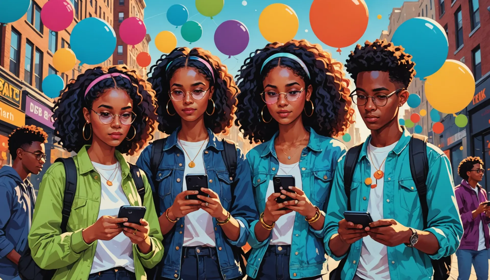 Illustration showing people texting with the phrase what is rcs in text message in conversation bubbles